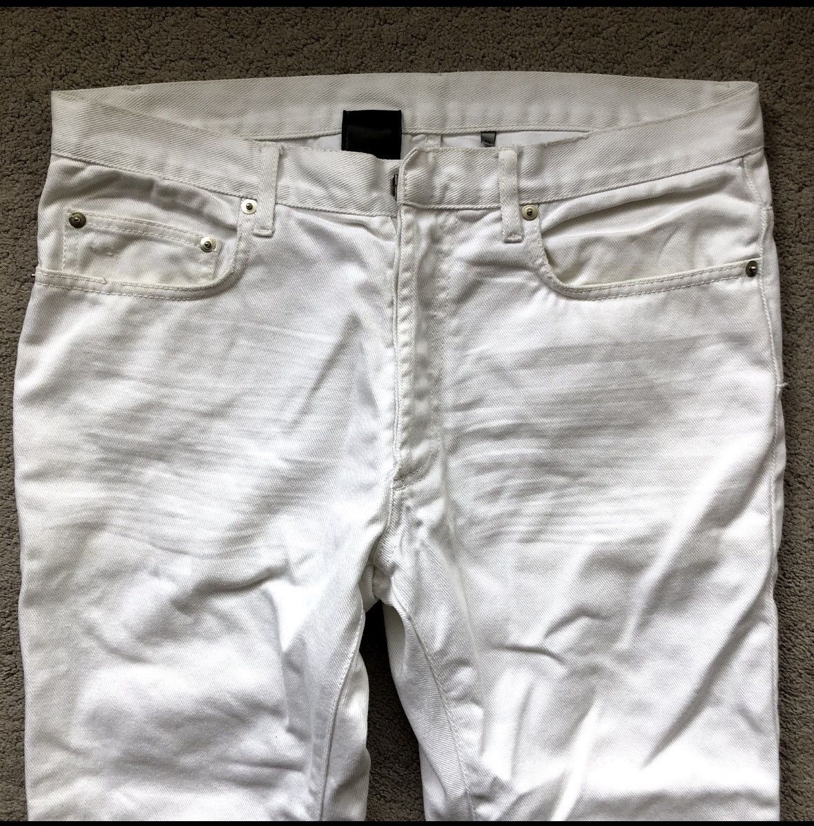 Dior Dior Homme White Raw Hem Denim Jeans Size US 32 / EU 48 - 11 Thumbnail