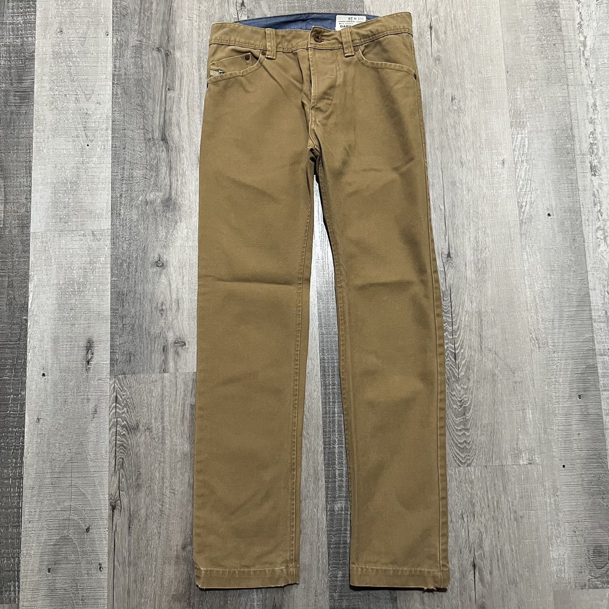 Diesel DIESEL DARRON-A Men's Beige Canvas Slim Tapered Pants Jeans Size US 26 / EU 42 - 1 Thumbnail