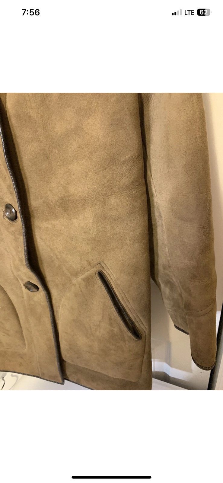 Other Lakeland womens sz 8 suede sheepskin leather coat brown Size M / US 6-8 / IT 42-44 - 4 Thumbnail