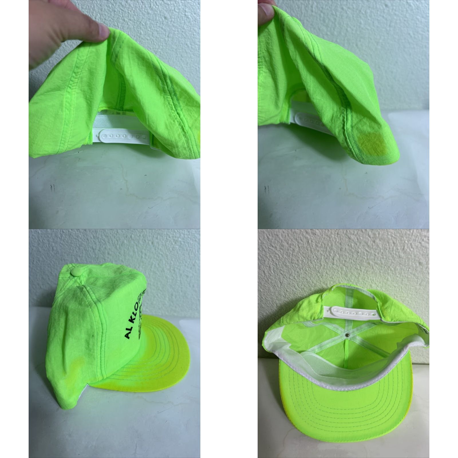 Vintage VINTAGE Maydole SnapBack Hat Neon Green Adjustable One Size Men Sun Stained Green Hat Size ONE SIZE - 8 Thumbnail