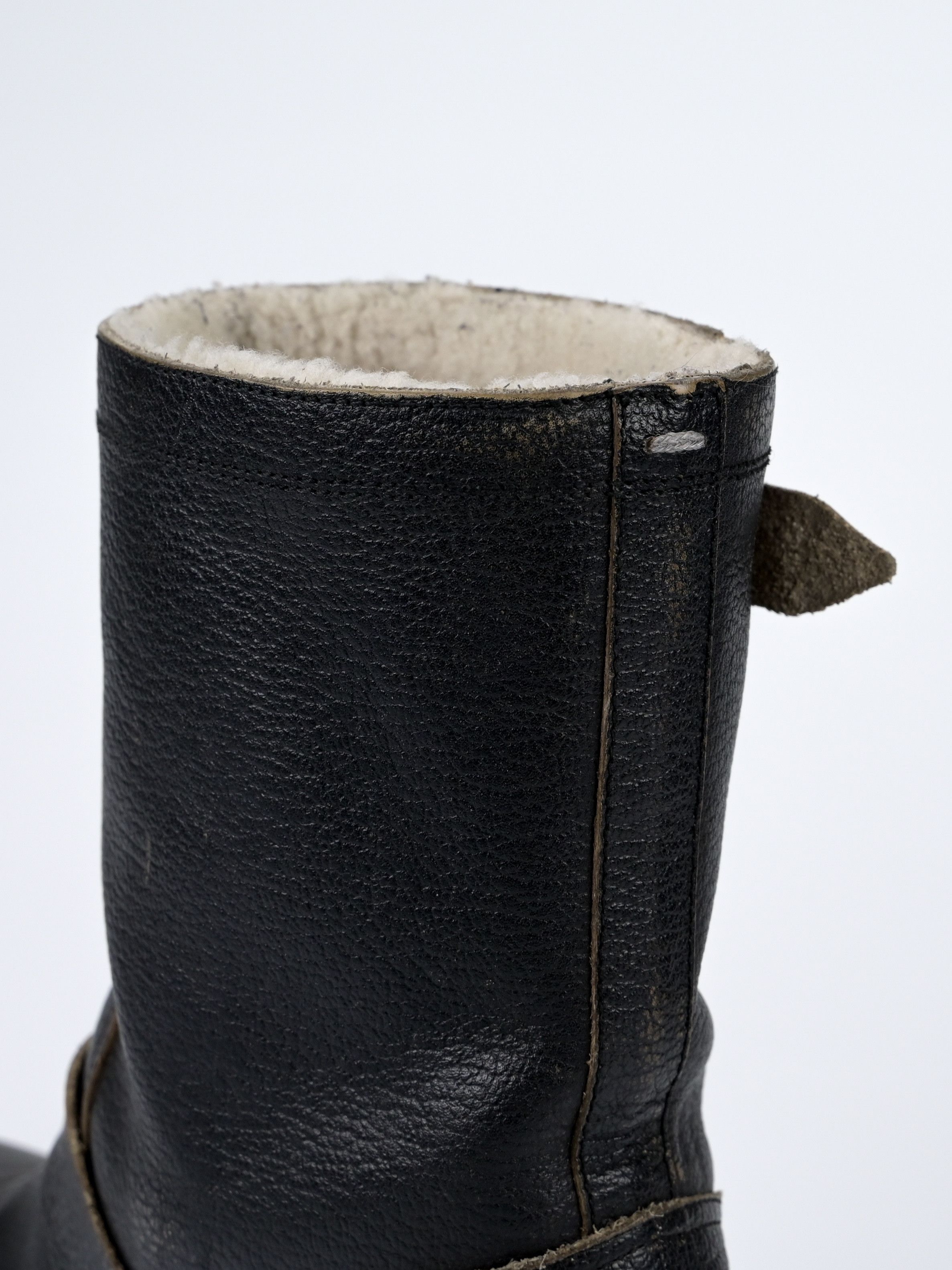 Maison Margiela Shearling-Lined Leather Biker Boots Size US 9 / EU 42 - 18 Thumbnail