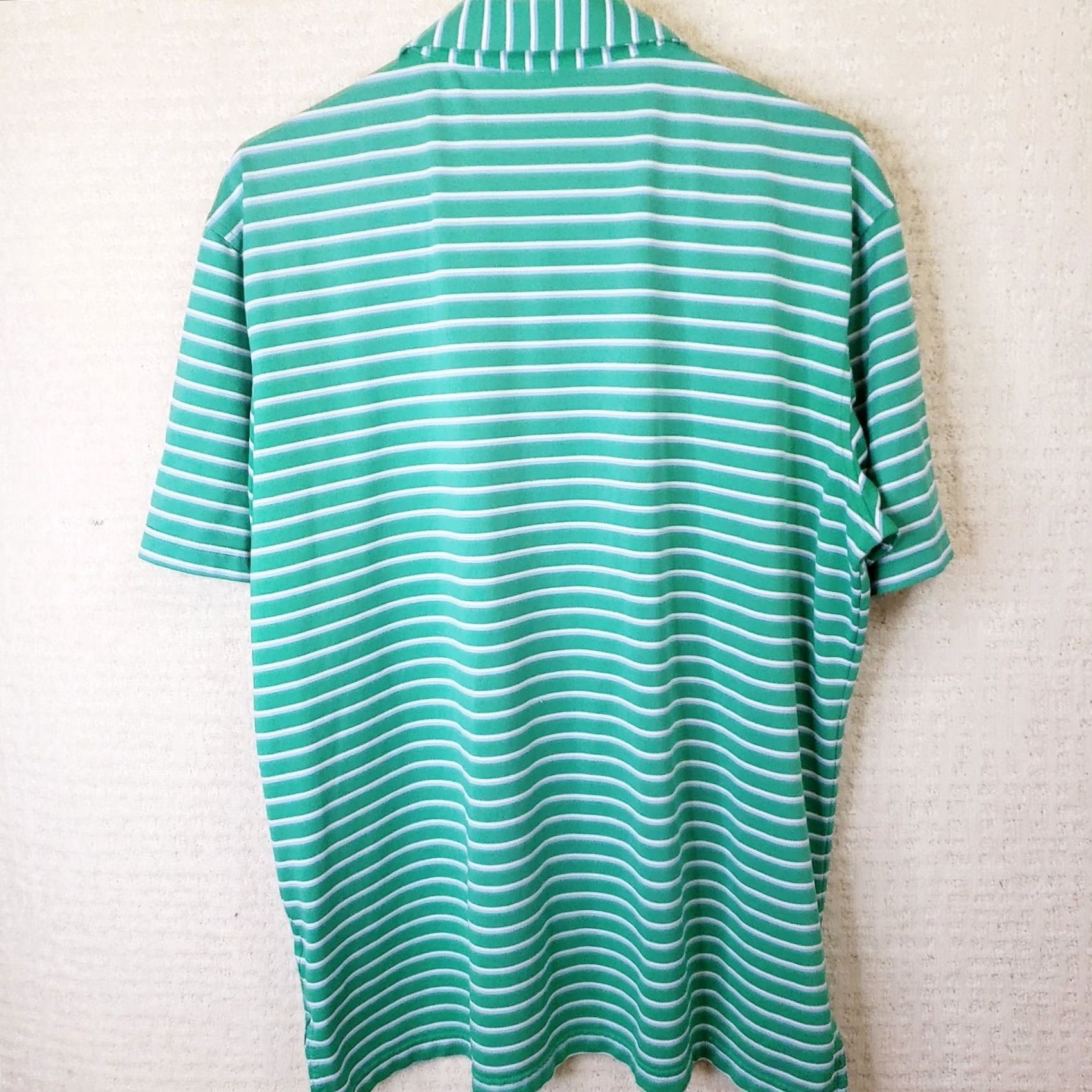 Peter Millar Peter Millar Summer Comfort Polo Shirt Mens Sz M Green w White Blue Stripes SS Size US M / EU 48-50 / 2 - 6 Thumbnail