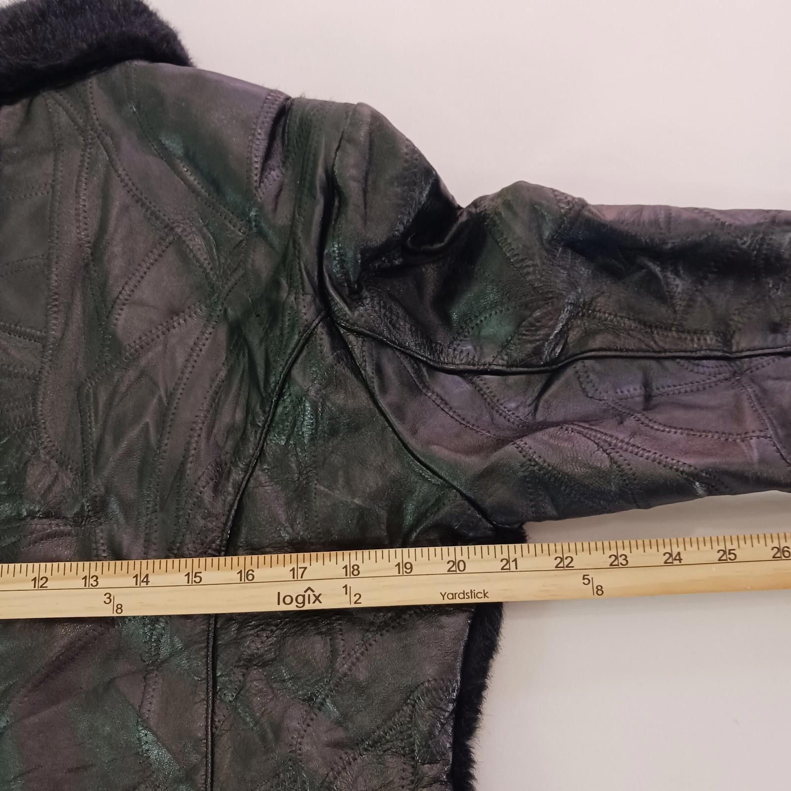 Designer Lady Italian Stone Design Genuine Leather Full Zip Jacket M Size M / US 6-8 / IT 42-44 - 6 Thumbnail