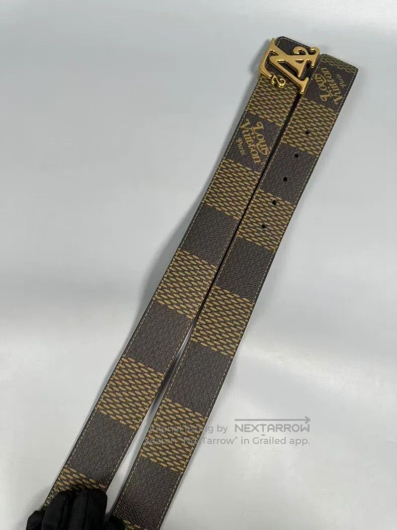 Louis Vuitton Louis Vuitton size 100 Co-branded nigo full LV logo belt Size ONE SIZE - 6 Thumbnail
