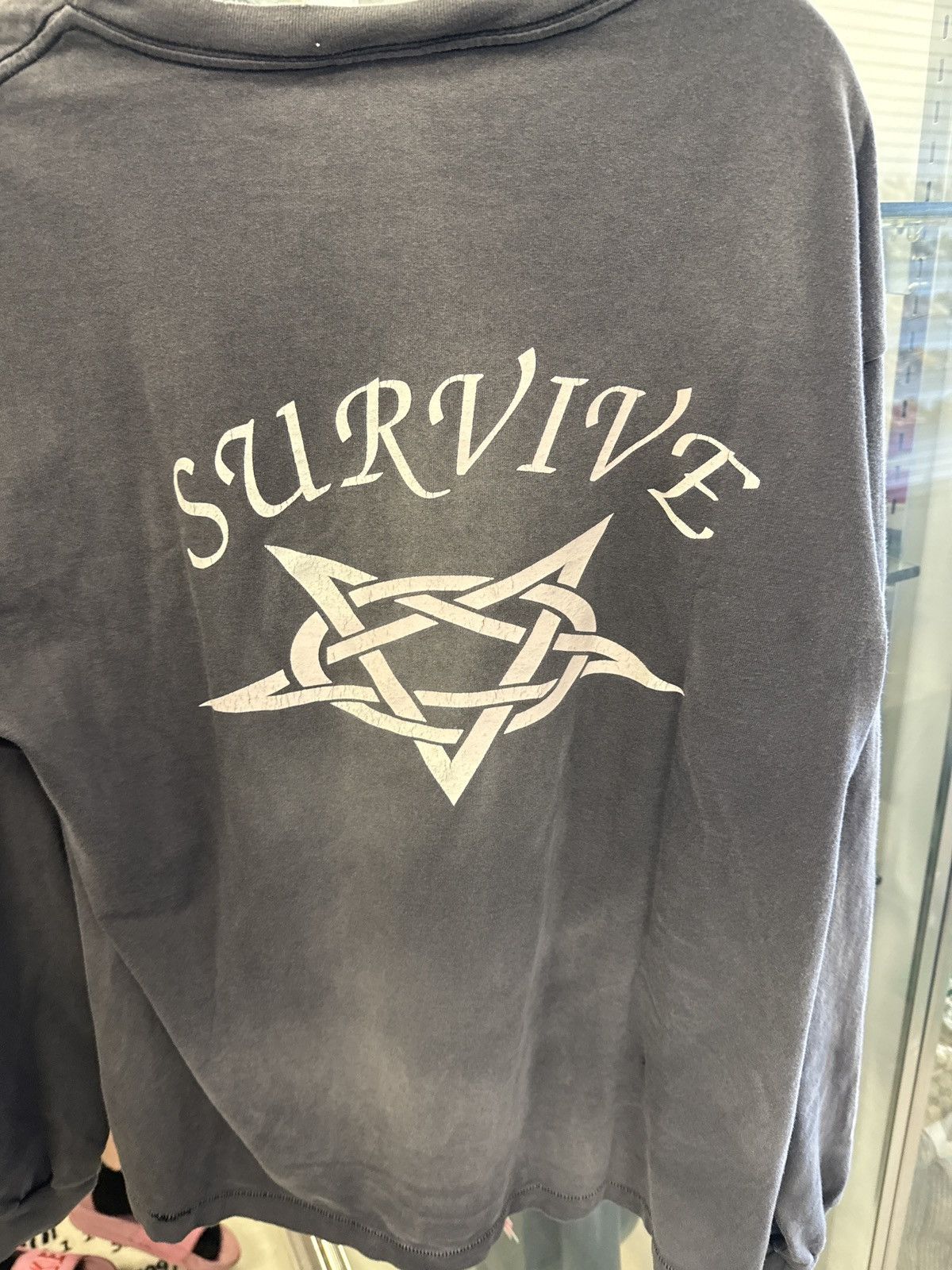Saint Michael SURVIVE PRINT LONG SLEEVE T-SHIRT Size US L / EU 52-54 / 3 - 2 Thumbnail