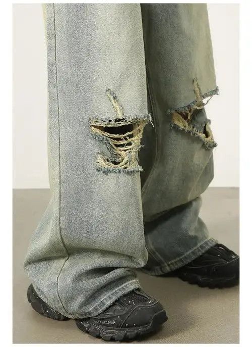 Jean Baggy Distressed Denim Jeans Size US 30 / EU 46 - 4 Thumbnail