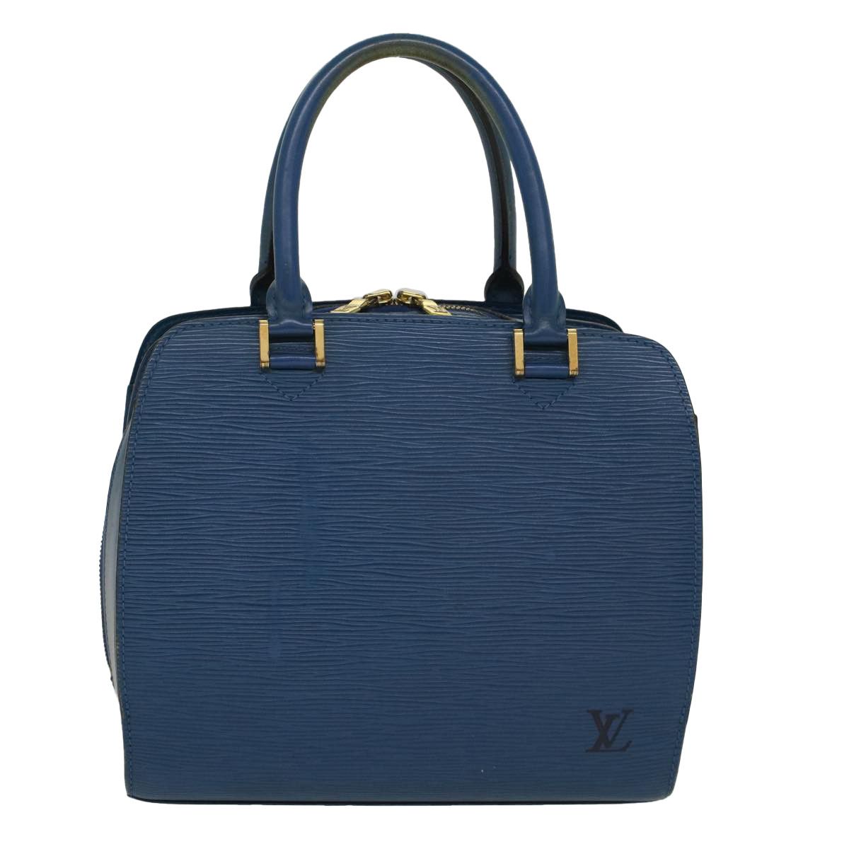 Louis Vuitton LV Neuf Handbag Tote Bag M52055 Epi Leather Blue