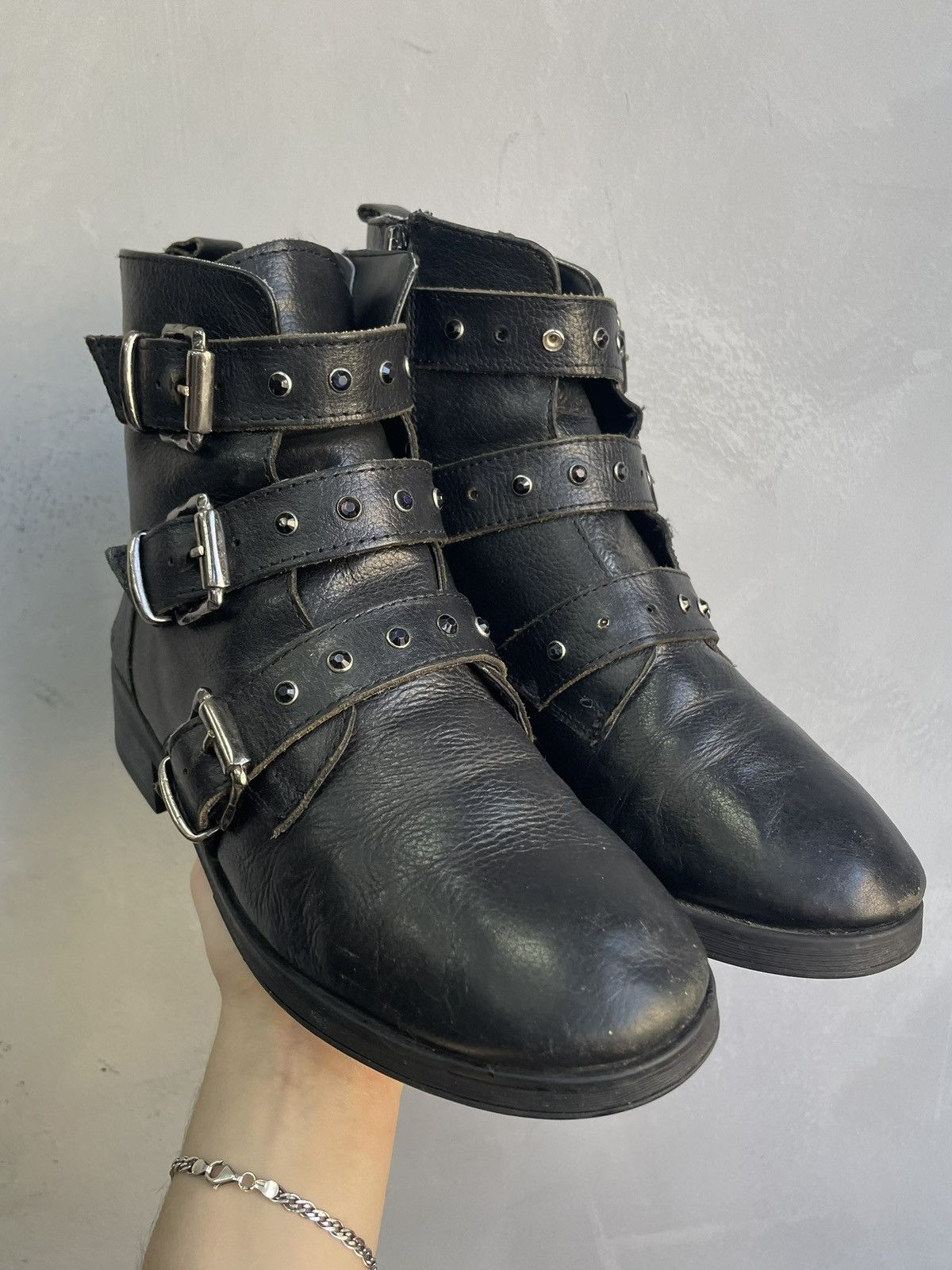 If Six Was Nine Rare If six was nine style leather gothic boots guidi vibe Size US 7.5 / EU 40-41 - 2 Thumbnail