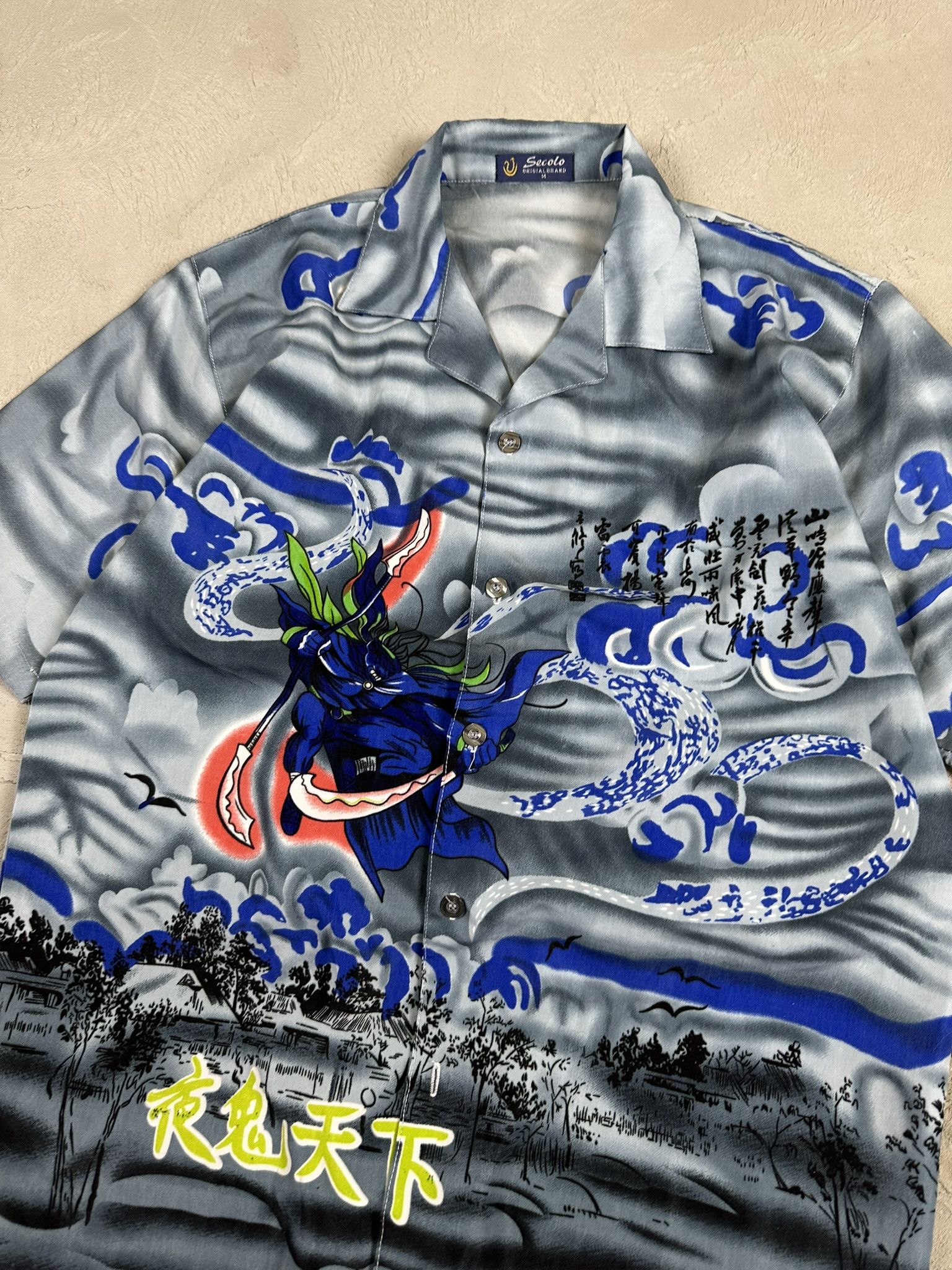 Affliction Crazy Vintage Y2k Affliction Style Fullprint Japanese Shirt Size US M / EU 48-50 / 2 - 8 Thumbnail