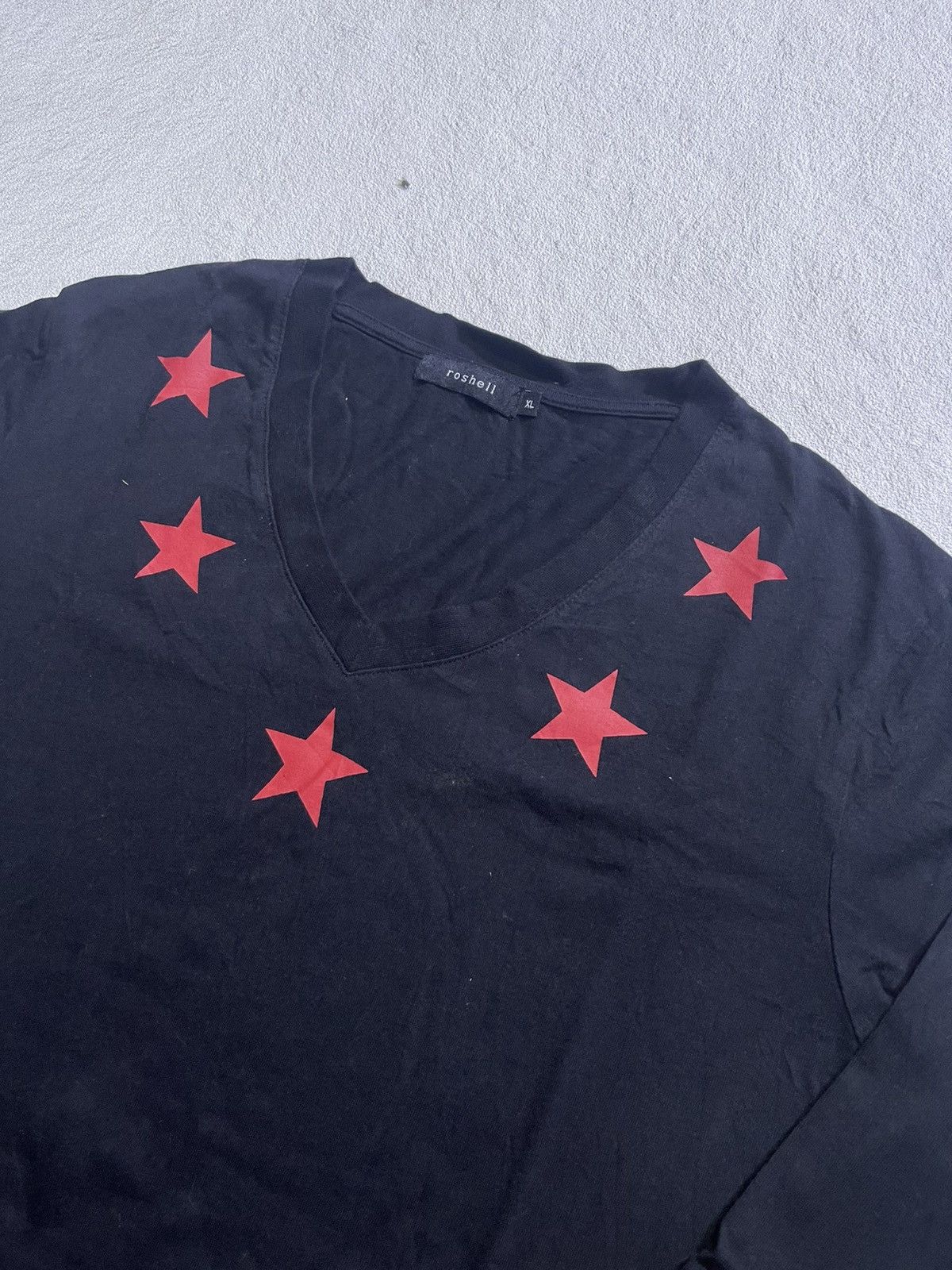 Hysteric Glamour Y2K ROSHELL long t-shirt with small star motif on the neck Size US XL / EU 56 / 4 - 3 Thumbnail