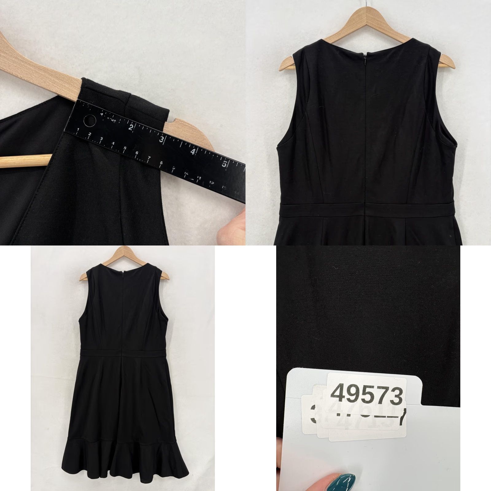 Talbots Talbots Dress Womens 14 Black Sleeveless Sheath Ruffle Little Black Dress NWT Size XL / US 12-14 / IT 48-50 - 8 Thumbnail