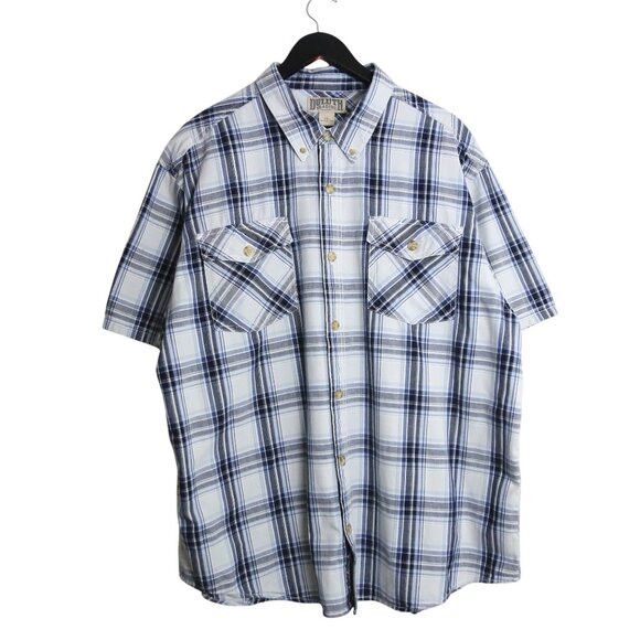 Duluth Trading Company Duluth Trading Co. Men's Free Swingin' Chambray Plaid Shirt Size US XXL / EU 58 / 5 - 1 Thumbnail
