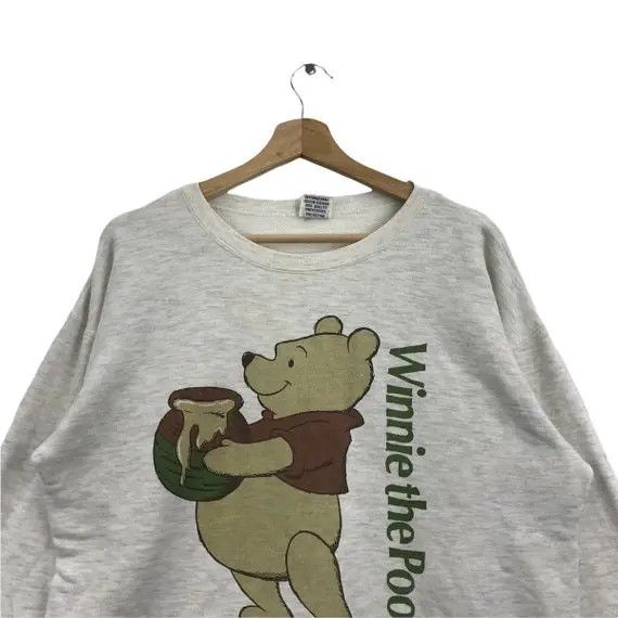Disney × Vintage Vtg 90’ WINNIE THE POOH Cartoon Comic Honey Sweatshirt Size L / US 10 / IT 46 - 2 Thumbnail