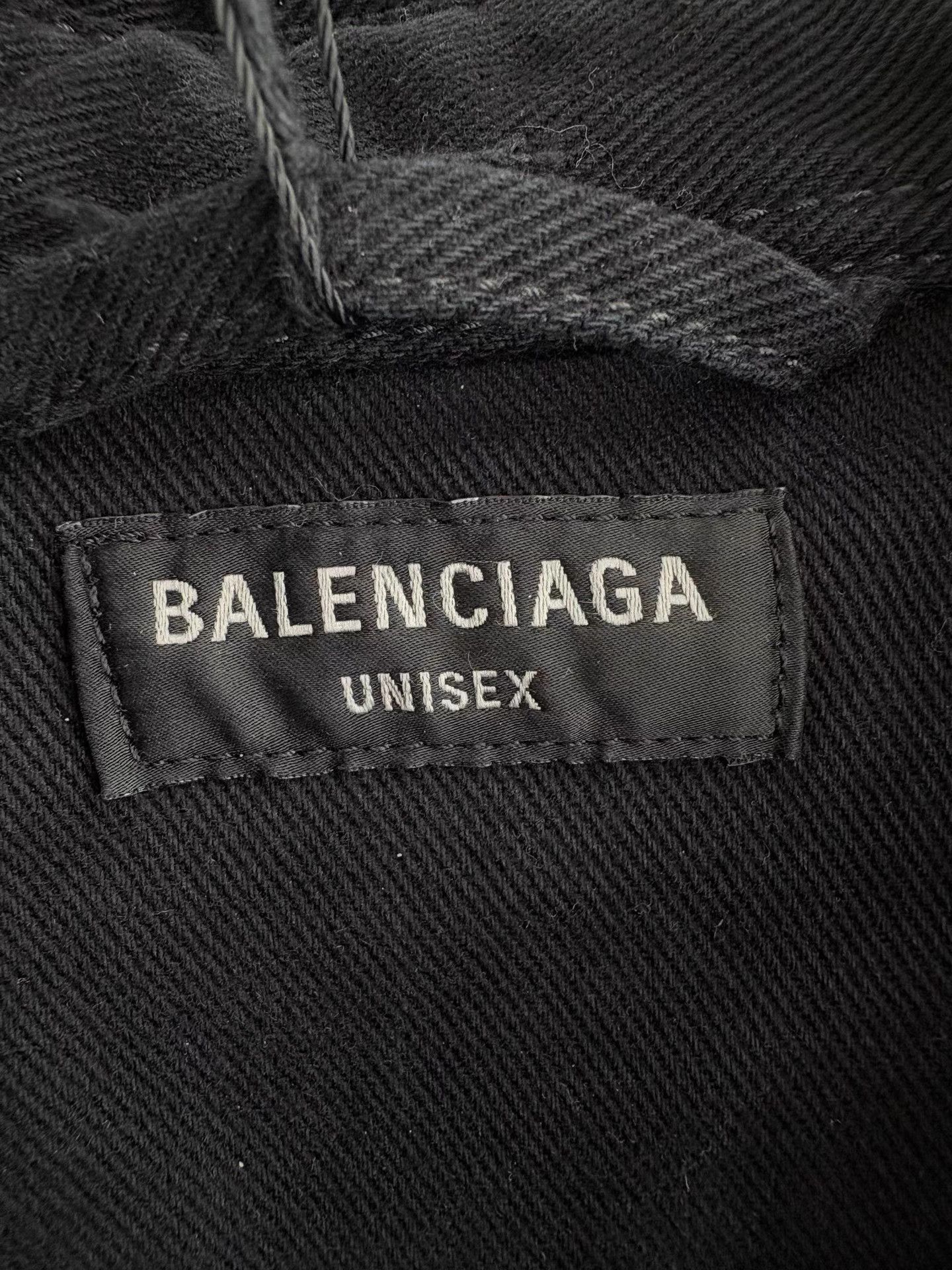 Balenciaga BALENCIAGA Black Distressed Cotton Padded Jacket Size US XS / EU 42 / 0 - 4 Thumbnail