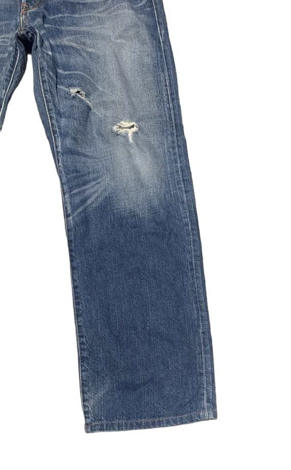 Levi's Vintage Levis 501 Straight Faded Blue Jeans Distressed Size US 36 / EU 52 - 3 Thumbnail