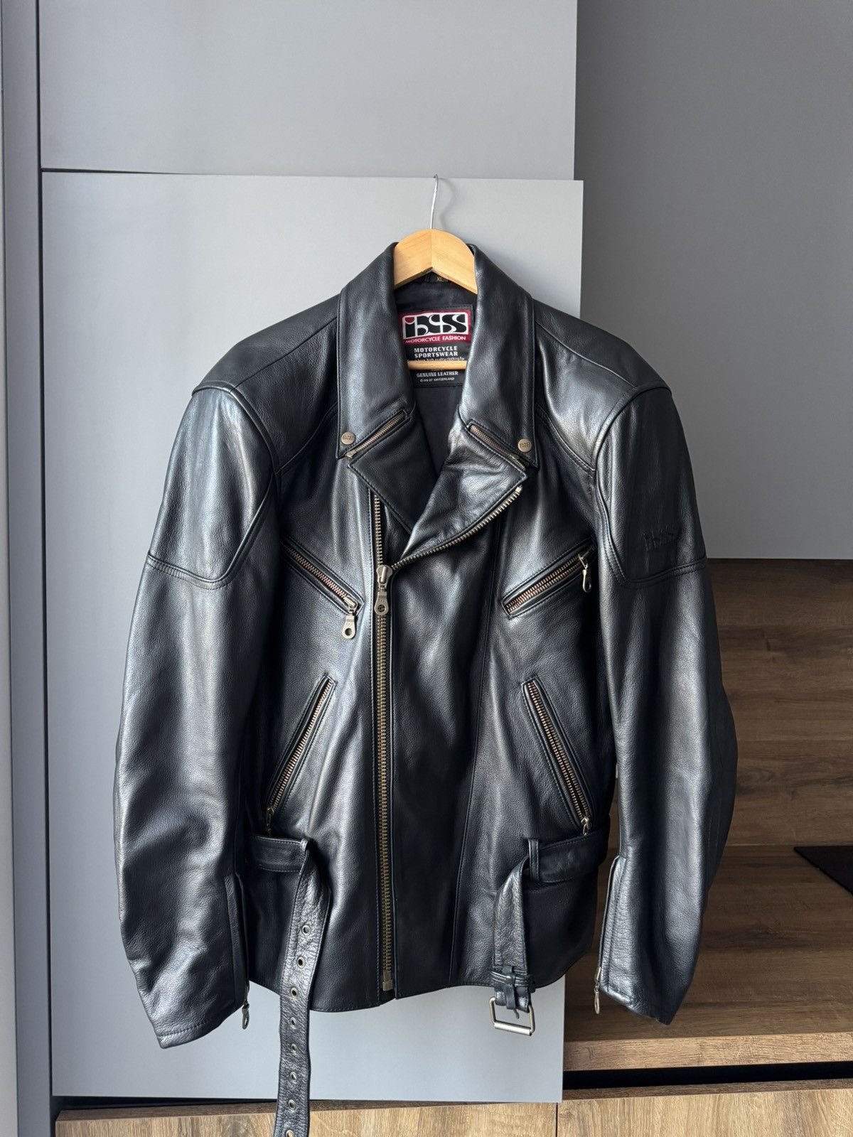 Genuine Leather Vintage Ixs Racing very rare leather jacket y2&k Size US XL / EU 56 / 4 - 1 Thumbnail