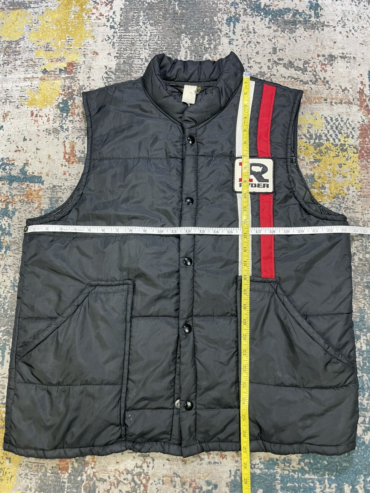Swingster Vtg 60s Swingster Ryder Racing Stripes Padded Vest Size US L / EU 52-54 / 3 - 10 Thumbnail