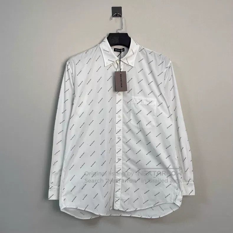 Balenciaga Balenciaga size 37 Bullet Screen Full-Print Long Sleeve Sh Size US S / EU 44-46 / 1 - 1 Thumbnail