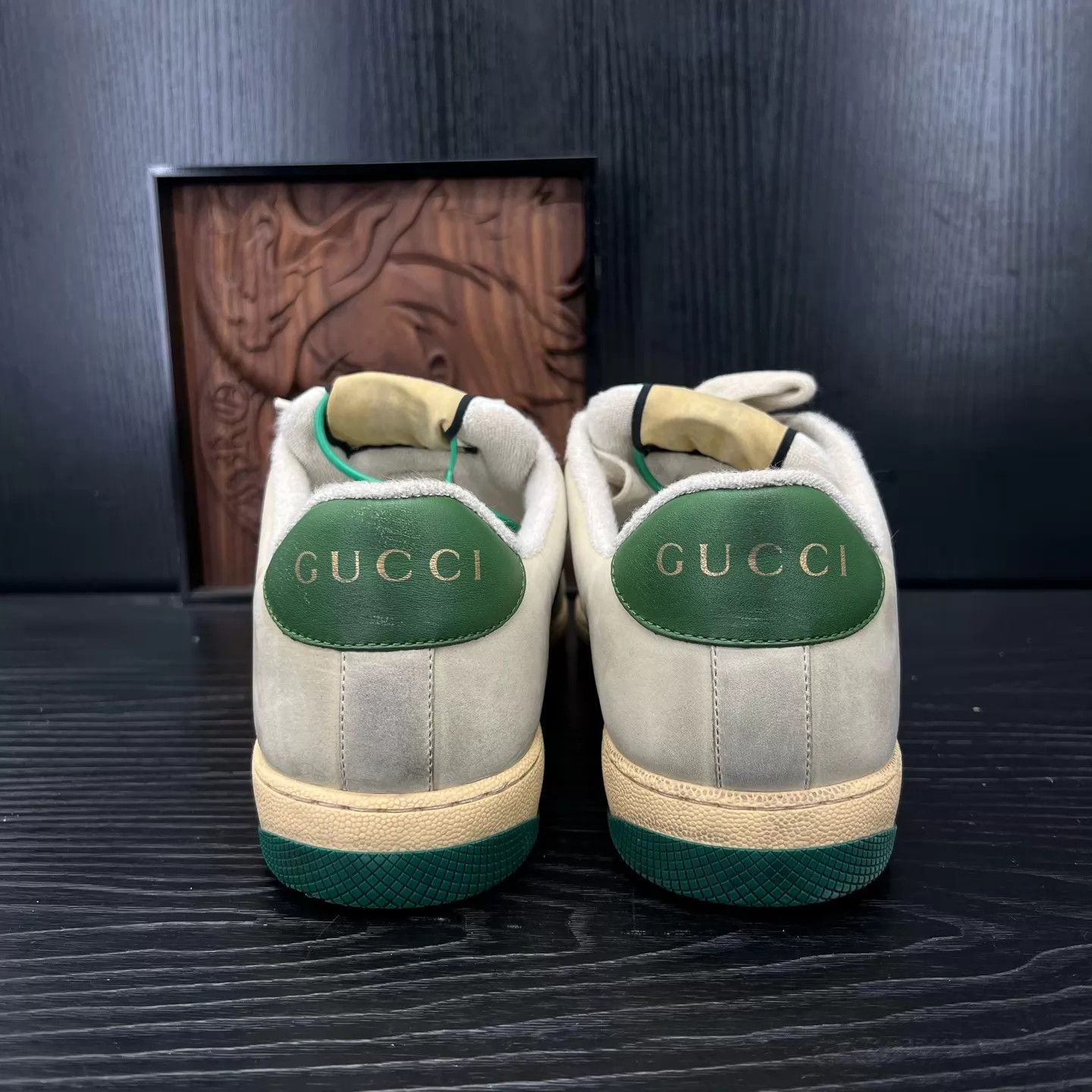 Gucci Gucci Dirty Sneakers Gray Green UK9/43 99New Box Size US 10 / EU 43 - 3 Thumbnail