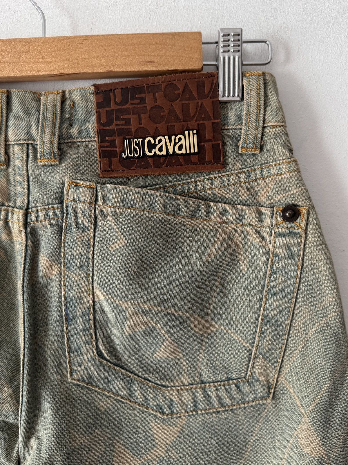 Just Cavalli 🔥🔥 2001 Vintage Roberto Cavalli Treasure Map Denim Pants Size US 29 - 6 Thumbnail