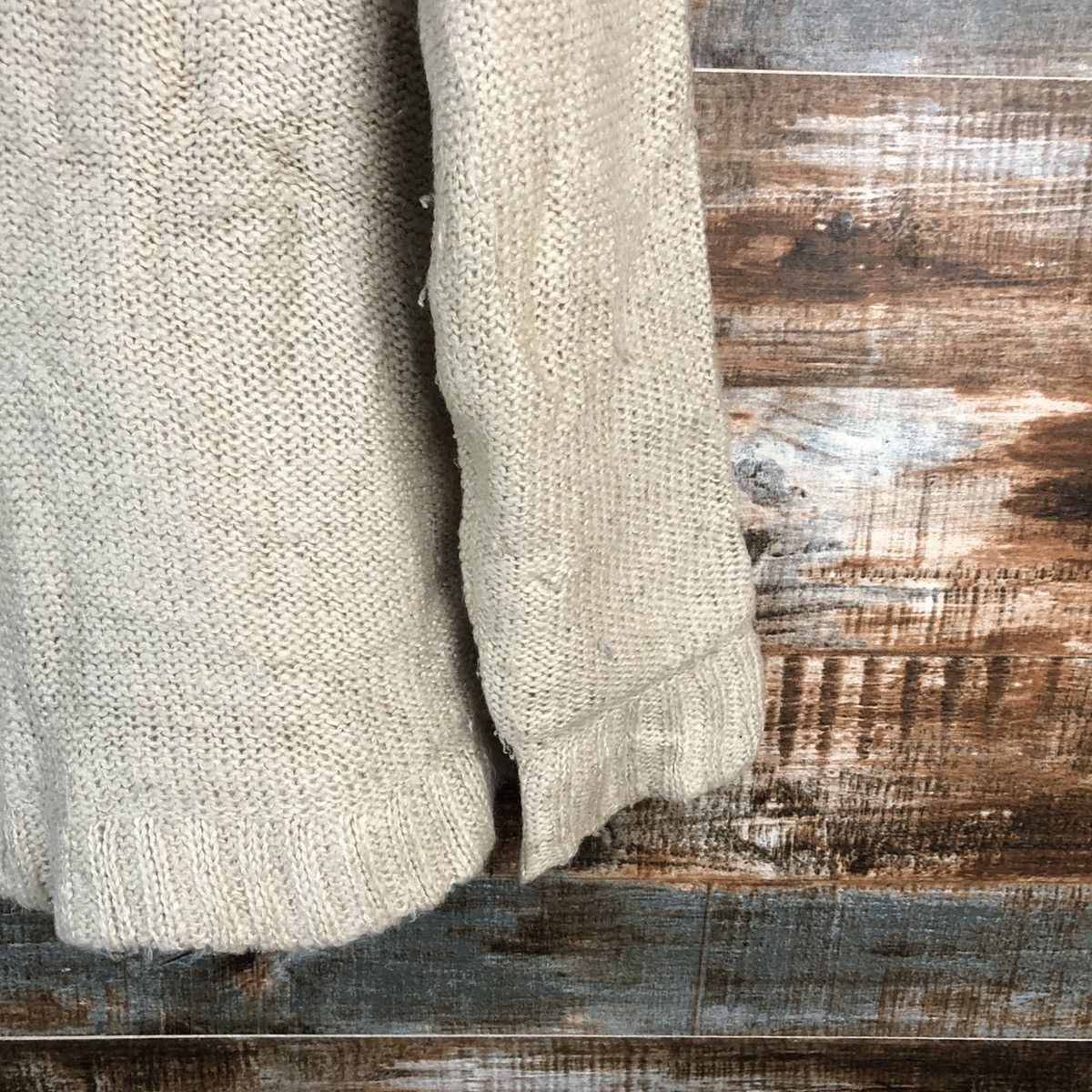 Homespun Knitwear × Japanese Brand Woble Cotton Brown Hoodie cable Knitwear #A2338 Size M / US 6-8 / IT 42-44 - 16 Thumbnail