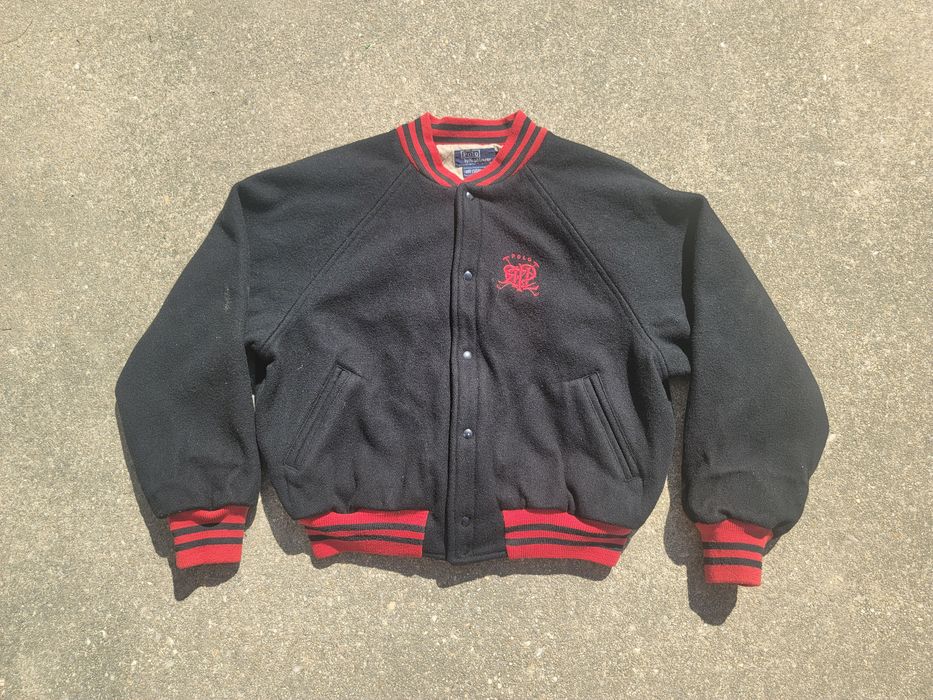 Polo Ralph Lauren Vintage Polo Sport Scribble Varsity Jacket | Grailed