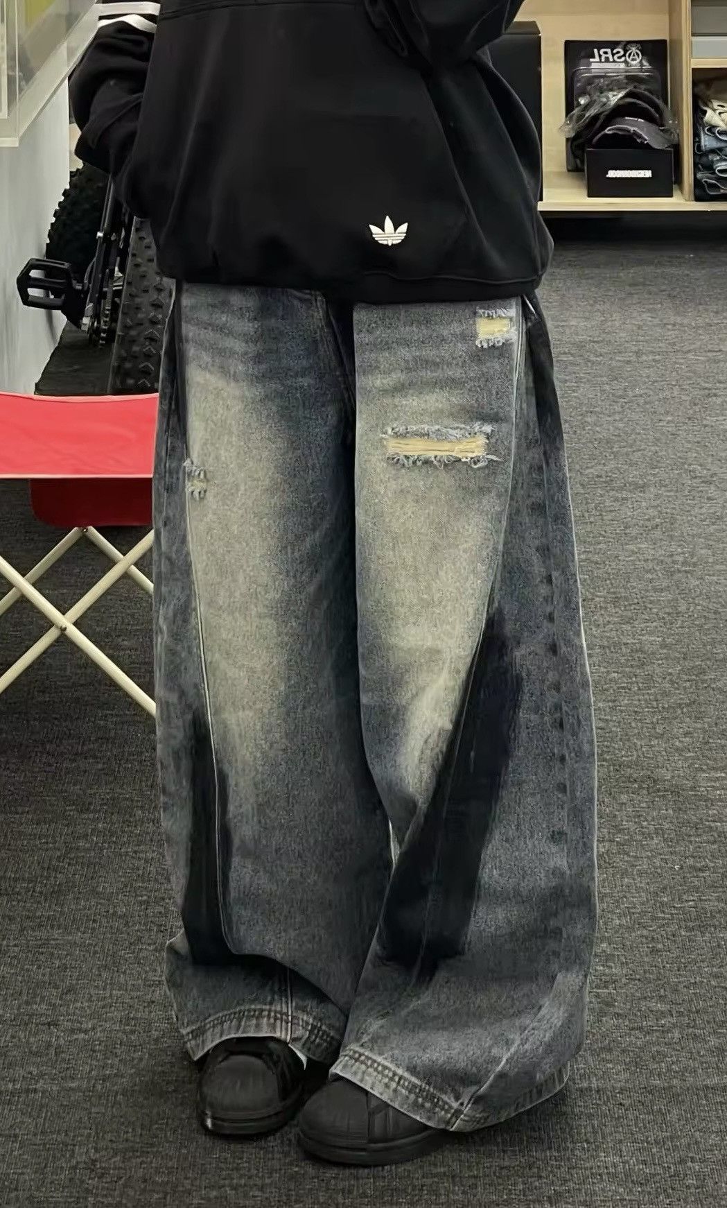 Japanese Brand × Jean Splash Ink Hole Ripped Jeans Size 29" - 5 Thumbnail