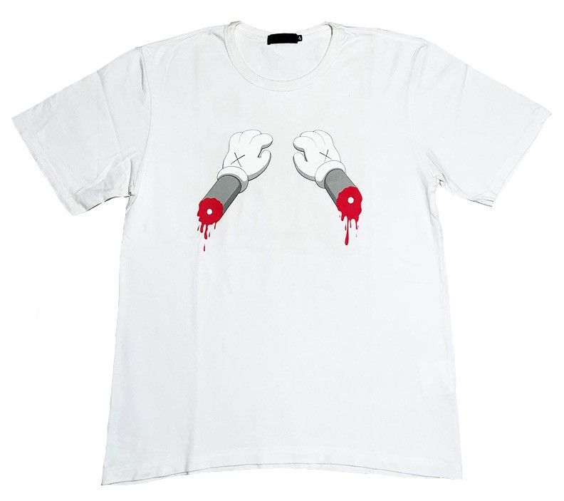 Original Fake KAWS OriginalFake Bloody Hands Vintage Tee – Rare Collector Size US L / EU 52-54 / 3 - 2 Thumbnail