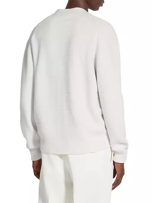 Ermenegildo Zegna o1s1rm0225 RUDF8 Cardigan in White Size US L / EU 52-54 / 3 - 3 Thumbnail