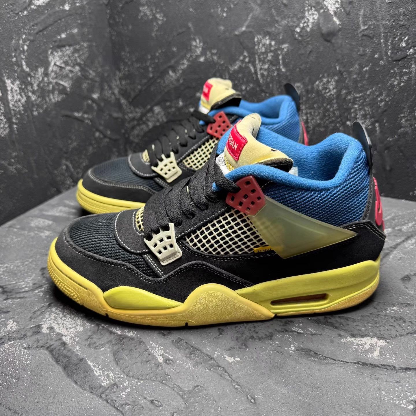 Nike Air Jordan 4 Union Black Blue Q10 Size US 9 / EU 42 - 7 Thumbnail