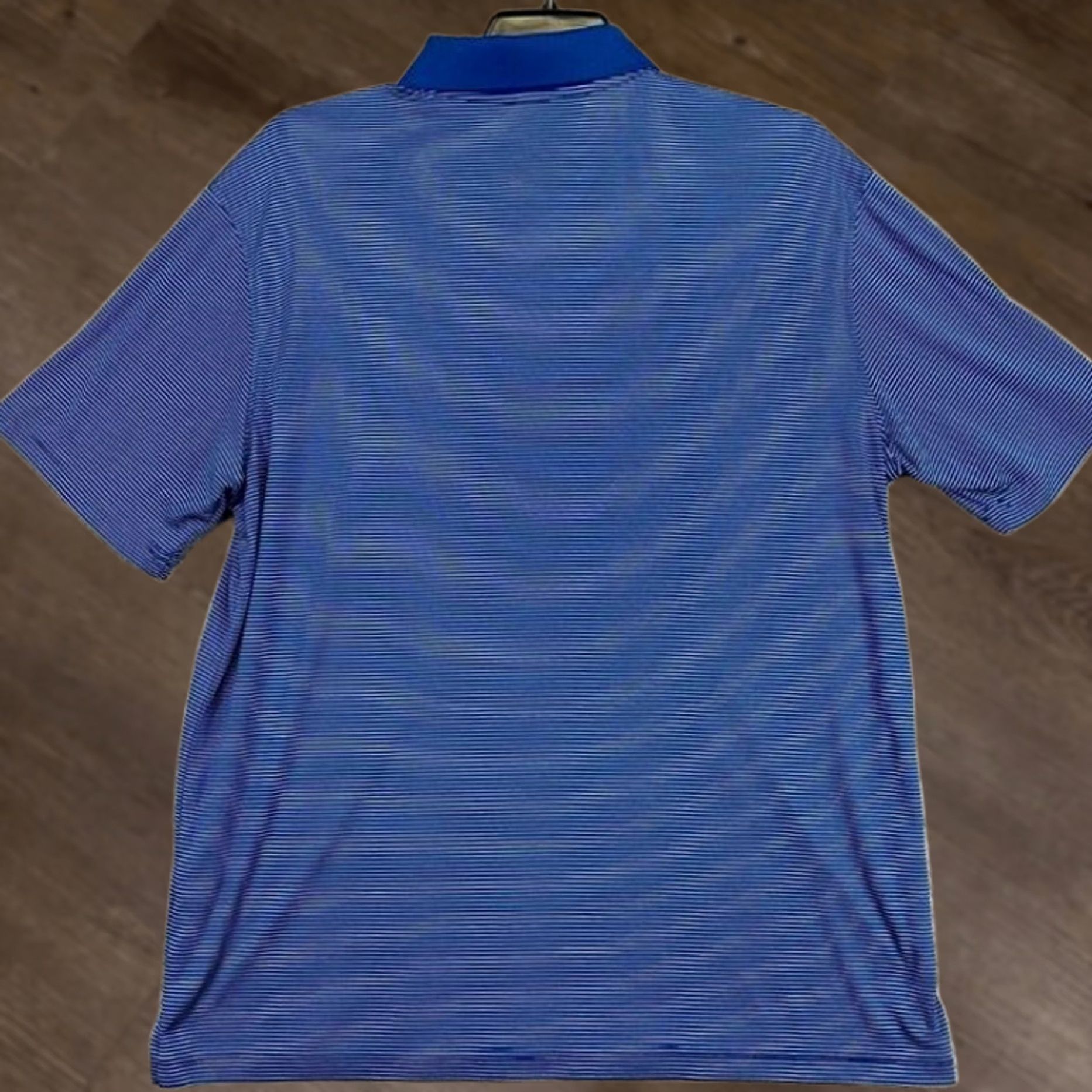Vintage Slazenger Polo Shirt Men 2XL Blue White Striped Golf Performance Stretch Polo Shirt Mens Athletic Short Sleeve Size US XXL / EU 58 / 5 - 1 Thumbnail