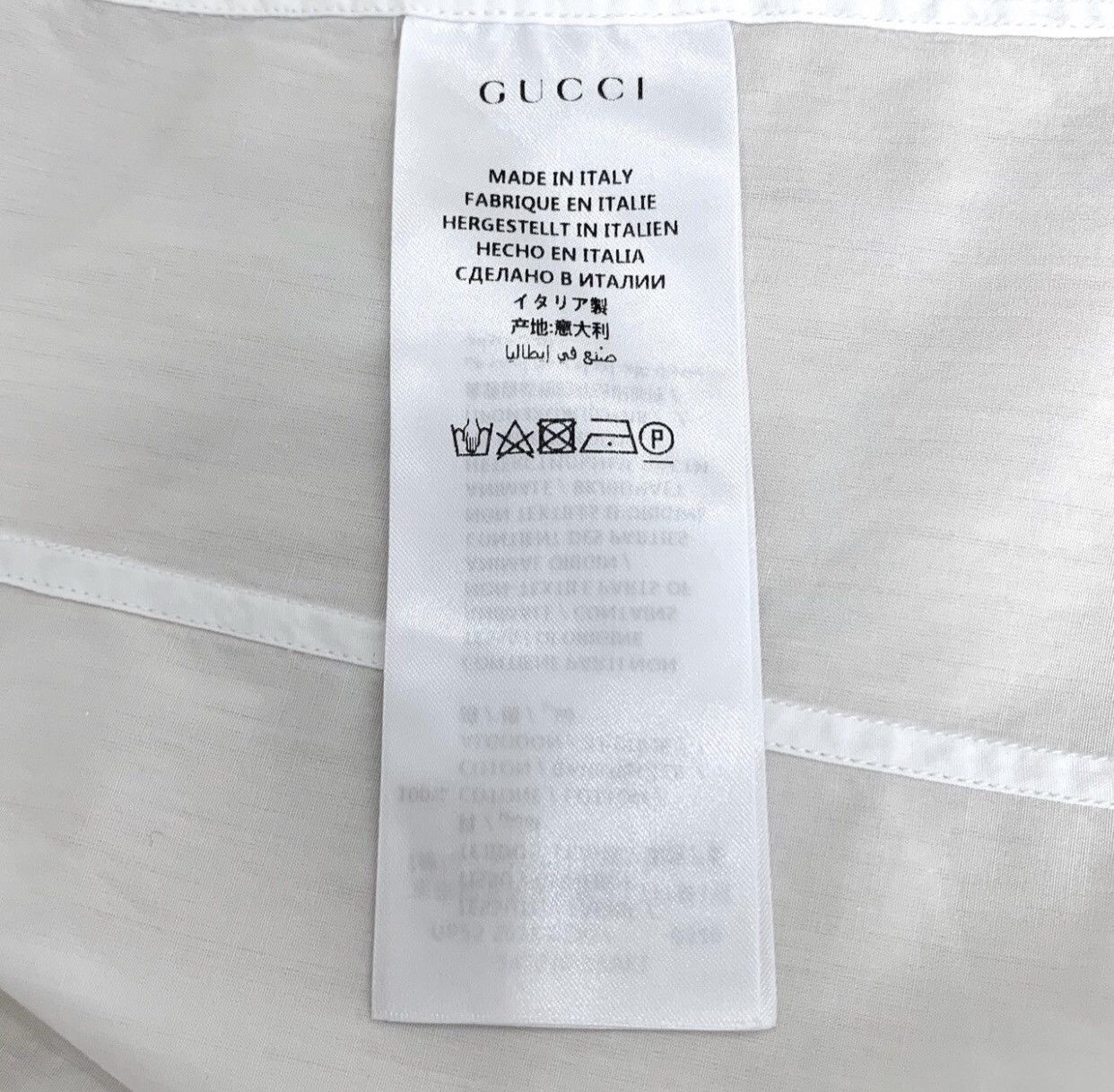 Gucci Gucci logo embroidered lapel white cotton long sleeved shirt Size US M / EU 48-50 / 2 - 7 Thumbnail