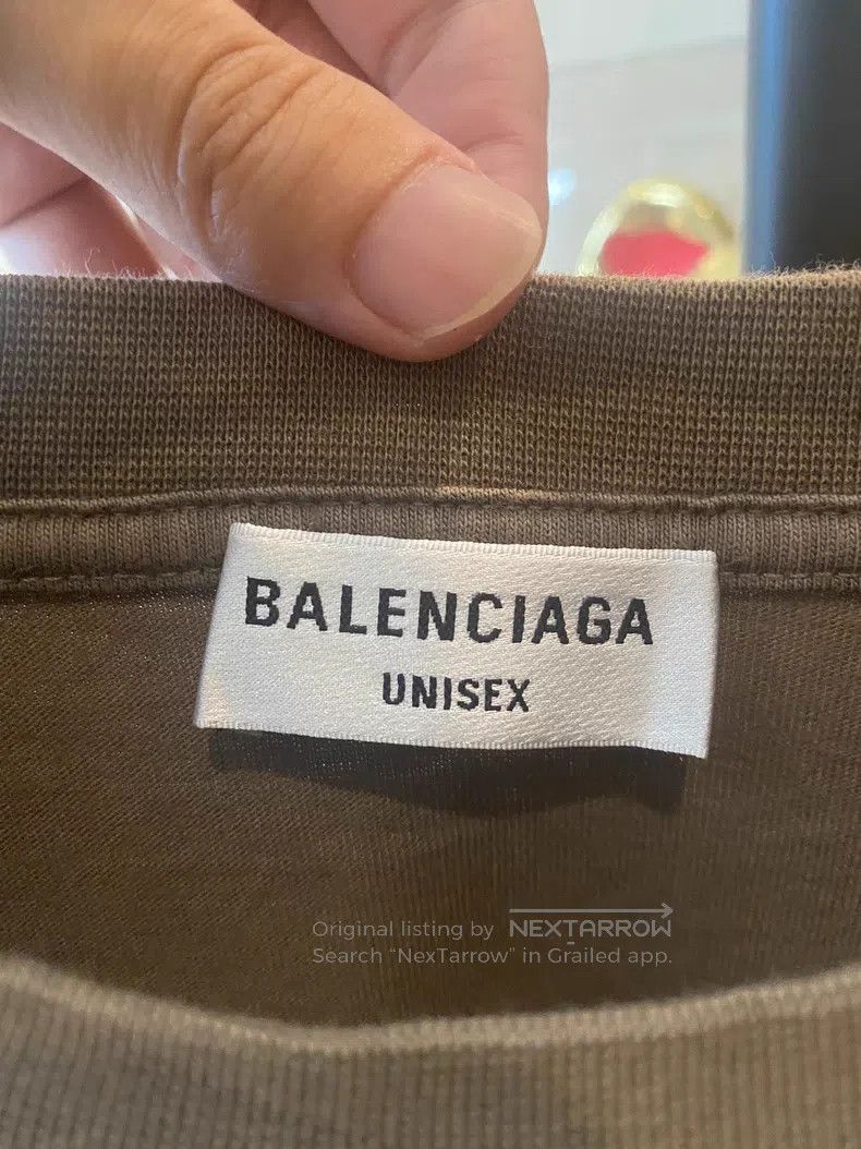 Balenciaga Balenciaga Velvet Logo Gray Short Sleeve Size US S / EU 44-46 / 1 - 5 Thumbnail