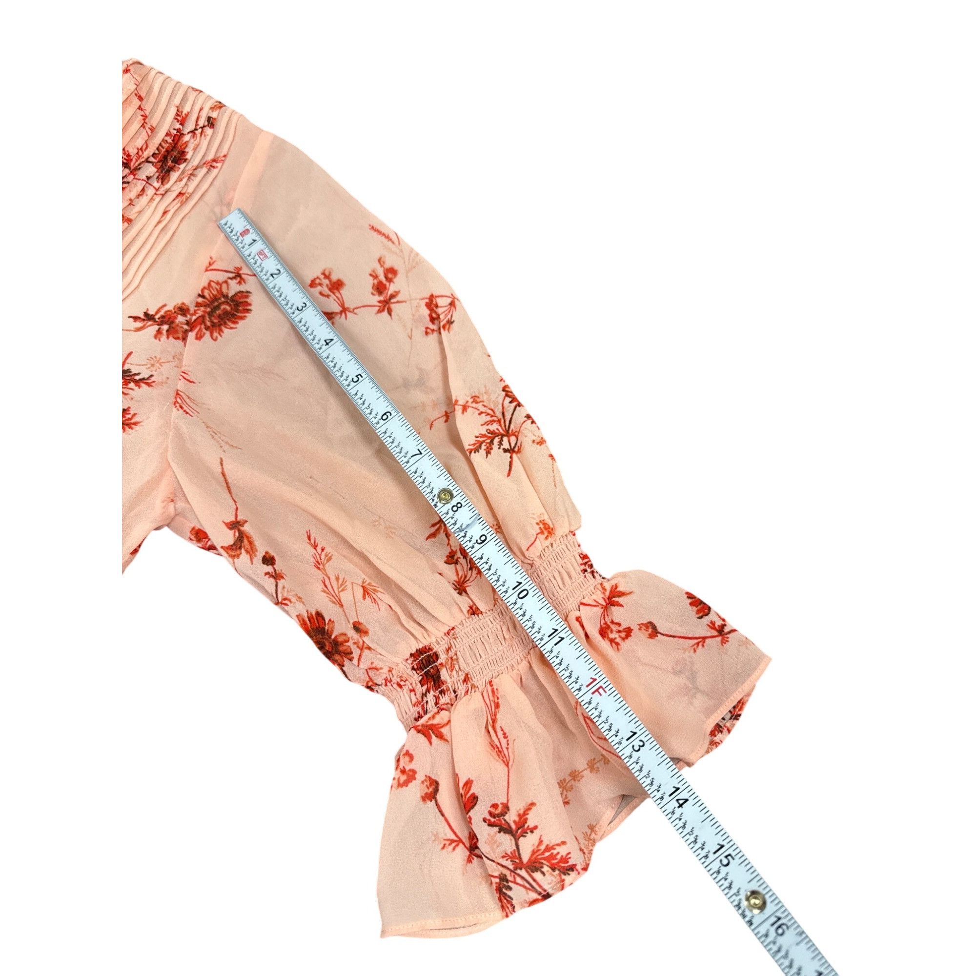 Cinq a Sept Cinq À Sept Womens Pale Rose Multi Floral Blouse dress shirt Size M / US 6-8 / IT 42-44 - 8 Thumbnail