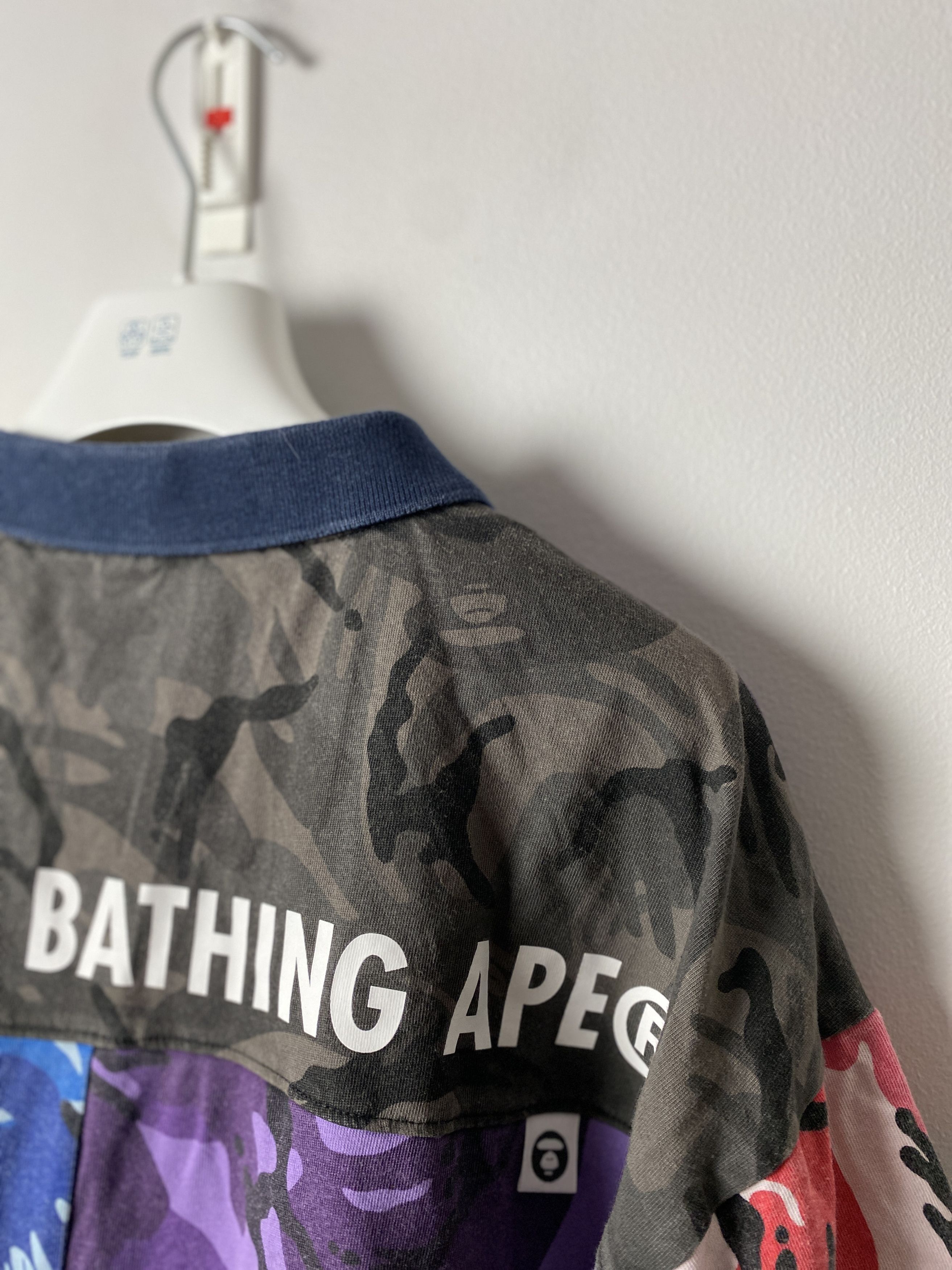 Aape Aape by A Bathing Ape multicolor camo polo t-shirt tee Size US L / EU 52-54 / 3 - 3 Thumbnail