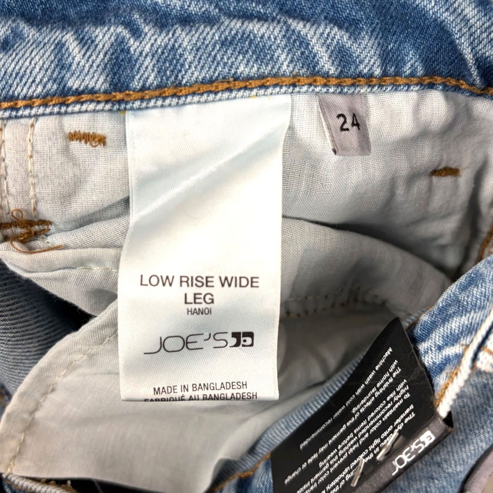 Vintage Joes Jeans Hanoi Low Rise Wide Leg Jeans Light Wash Blue Denim 24 NWT Women Wide-Leg 5-Pocket Zip Button Inseam 31"} Size 42" / US 20 - 7 Thumbnail