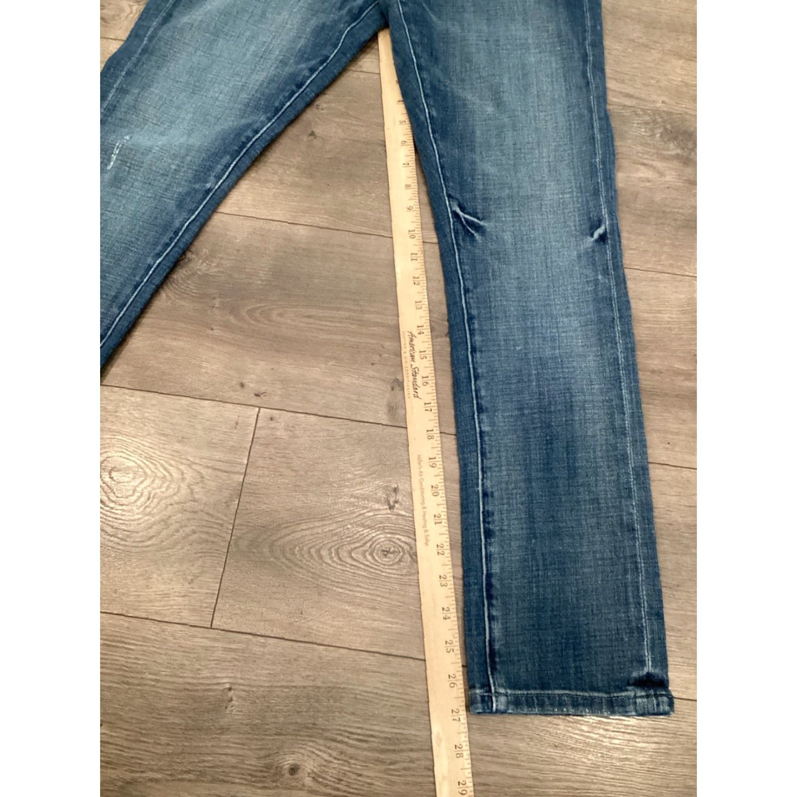 Anthropologie ANTHROPOLOGIE Pilcro & Fit Hyphen Lettermen Denim Jeggings Size 27 Blue Women's Size 27" / US 4 / IT 40 - 7 Thumbnail