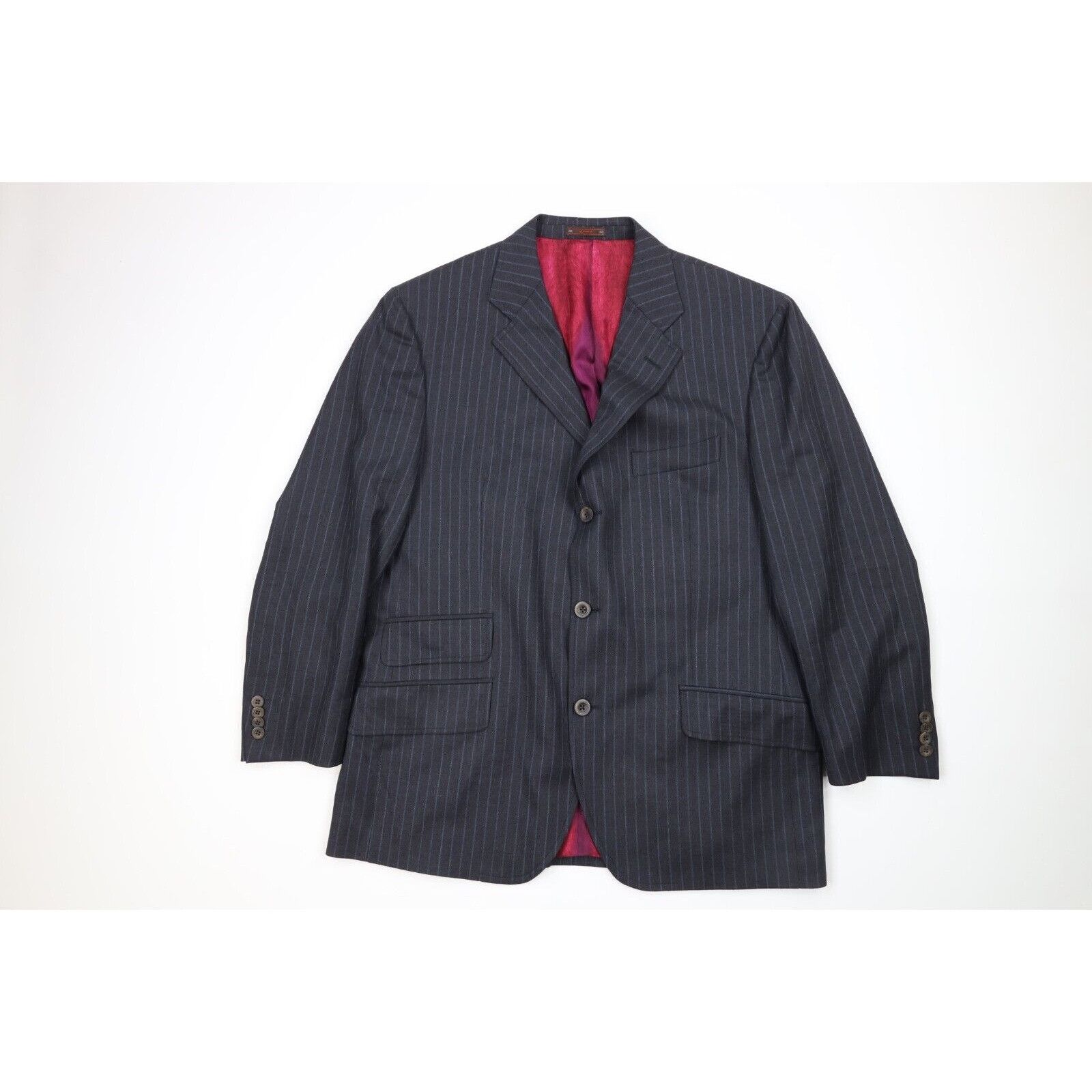 Etro Etro Milano 2 Piece Wool Pinstriped Suit Size 44R - 2 Thumbnail