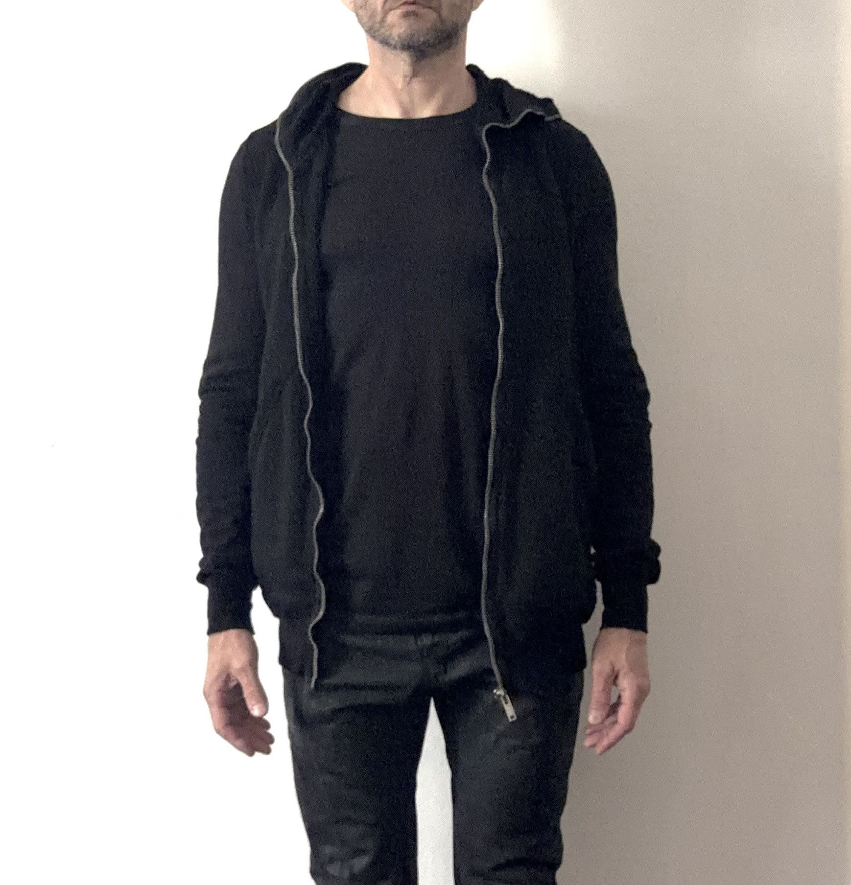 Rick Owens Drkshdw Rick Owens Gimp Mask Zip Hoodie Black Size M Size US M / EU 48-50 / 2 - 2 Thumbnail
