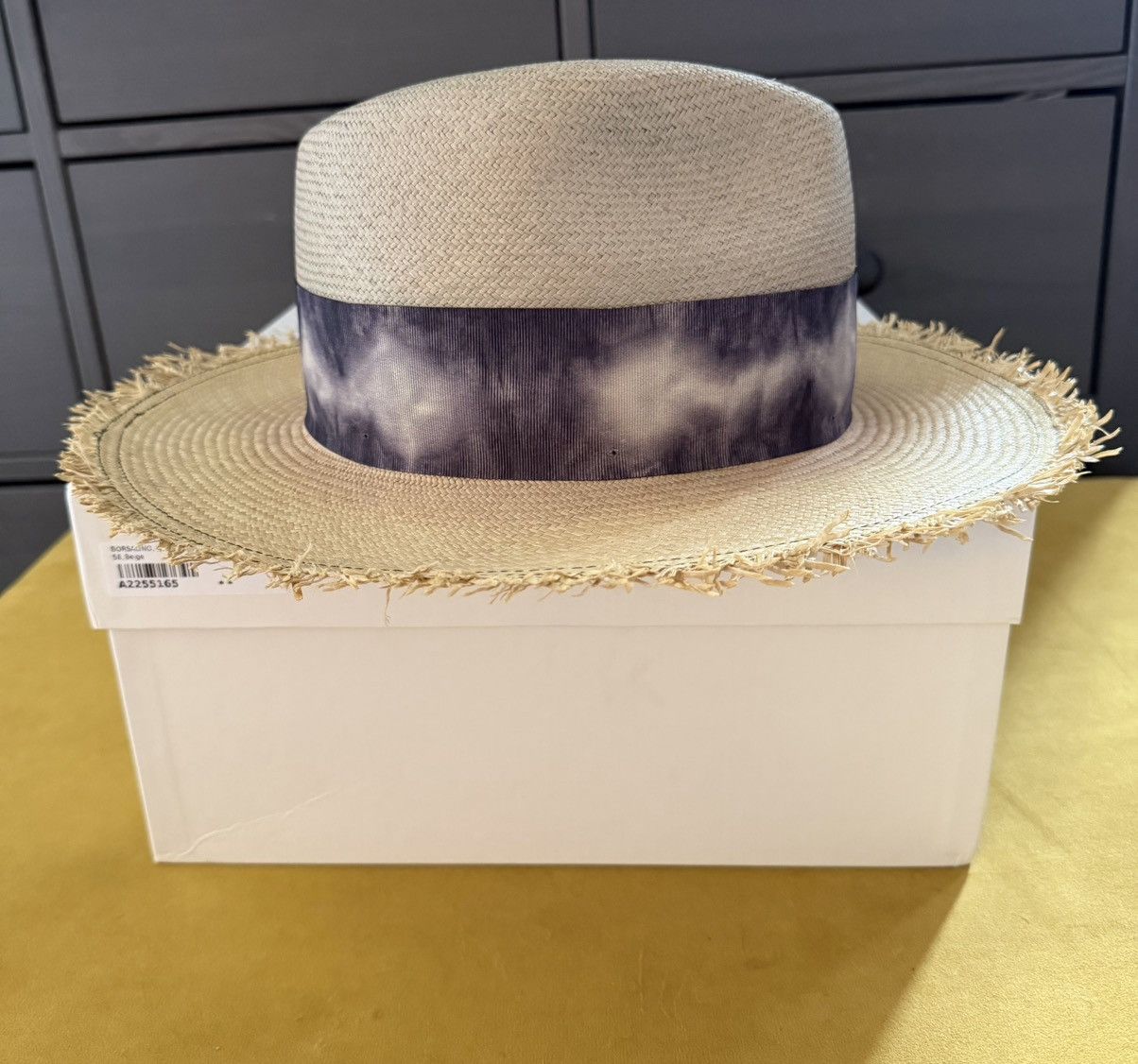 Nick Fouquet Nick Fouquet x Borsalino distressed Panama hat, sz 58/7 1/4 Size ONE SIZE - 4 Thumbnail