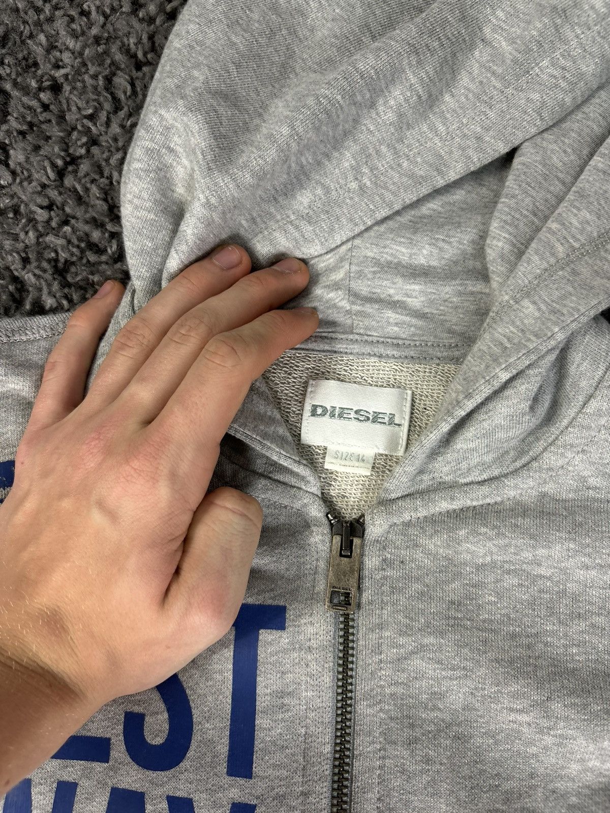 Diesel × Japanese Brand Vintage Y2K Diesel Zip Logo Sweatshirt Hoodie 00s Size US S / EU 44-46 / 1 - 7 Thumbnail