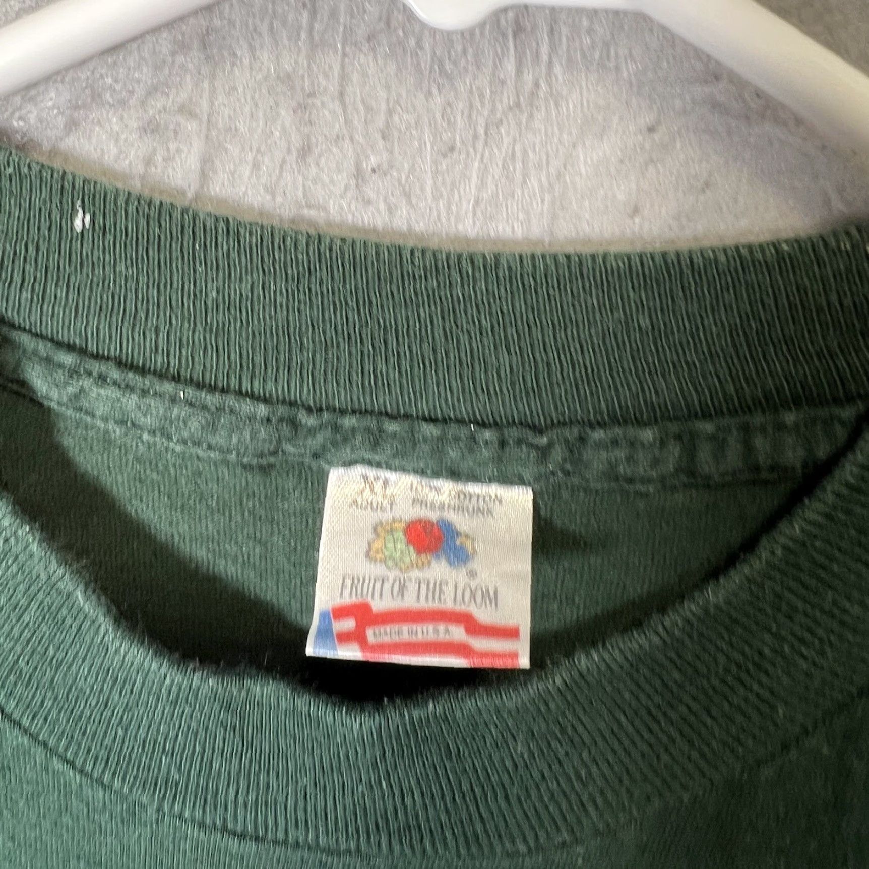 Fruit Of The Loom Vintage 90s Stt Patricks Day March 17th T Shirt Adult XL Green Made In USA Mens Size US XL / EU 56 / 4 - 6 Thumbnail