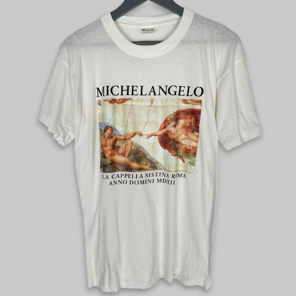 Vintage Vintage 90s Michelangelo Cappella Sistina Art T Shirt Size US L / EU 52-54 / 3 - 1 Thumbnail