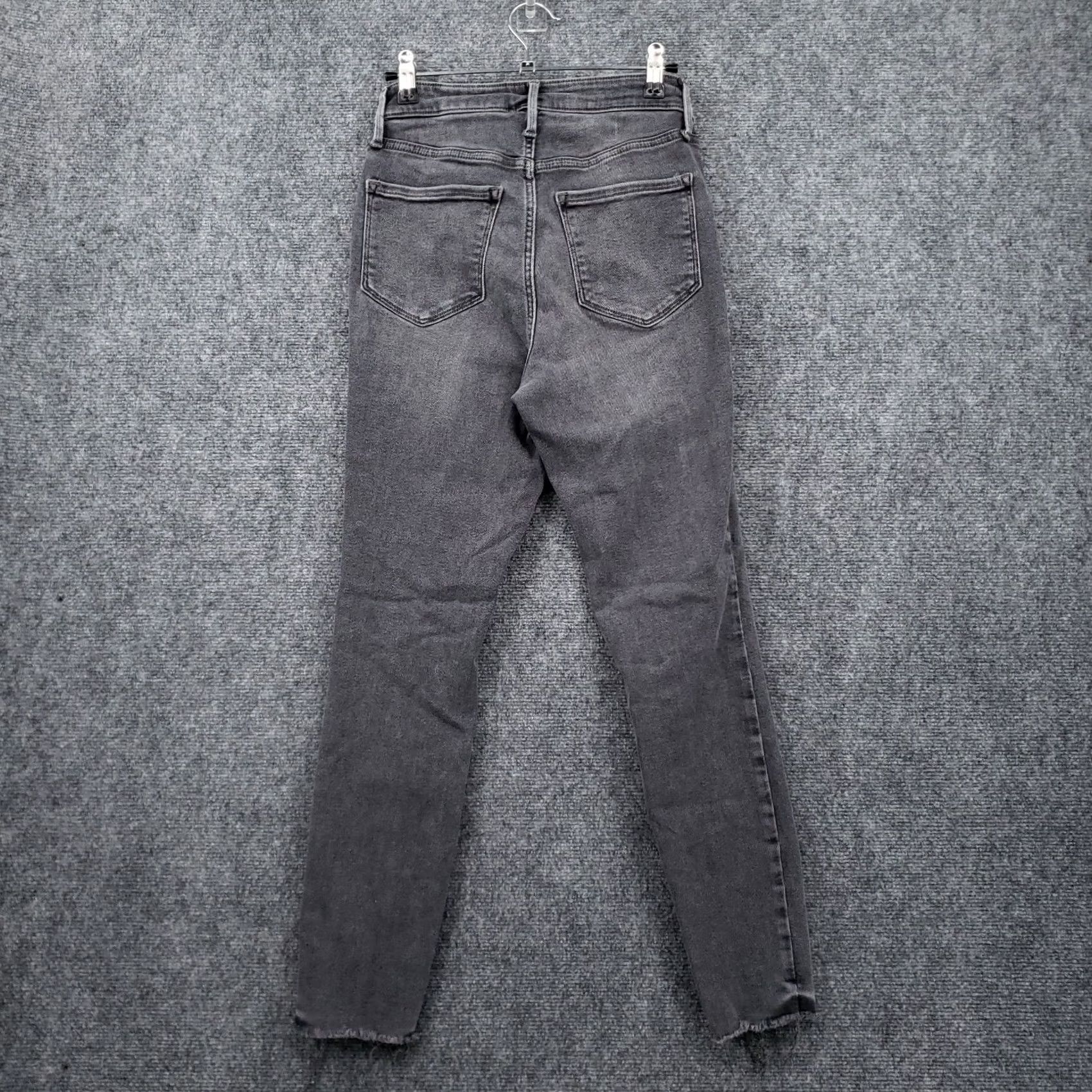 Old Navy Old Navy Womens Jeans 6 High Rise Rockstar Super Skinny Distressed Gray Denim Size 28" / US 6 / IT 42 - 2 Thumbnail