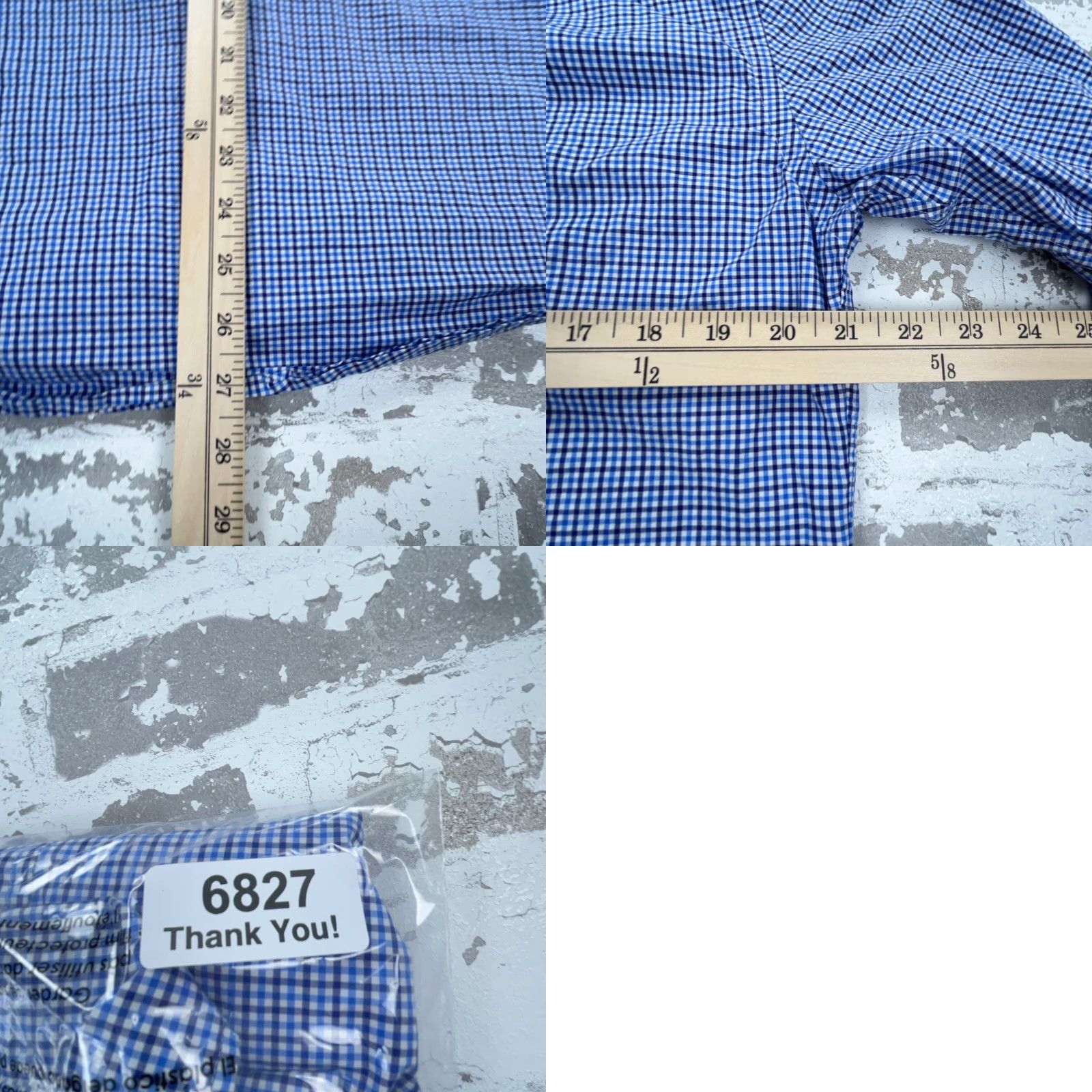 Ralph Lauren Ralph Lauren Shirt Men Medium Blue Plaid Button Up Dress Poplin Tattersall A27 Size 40R - 8 Thumbnail