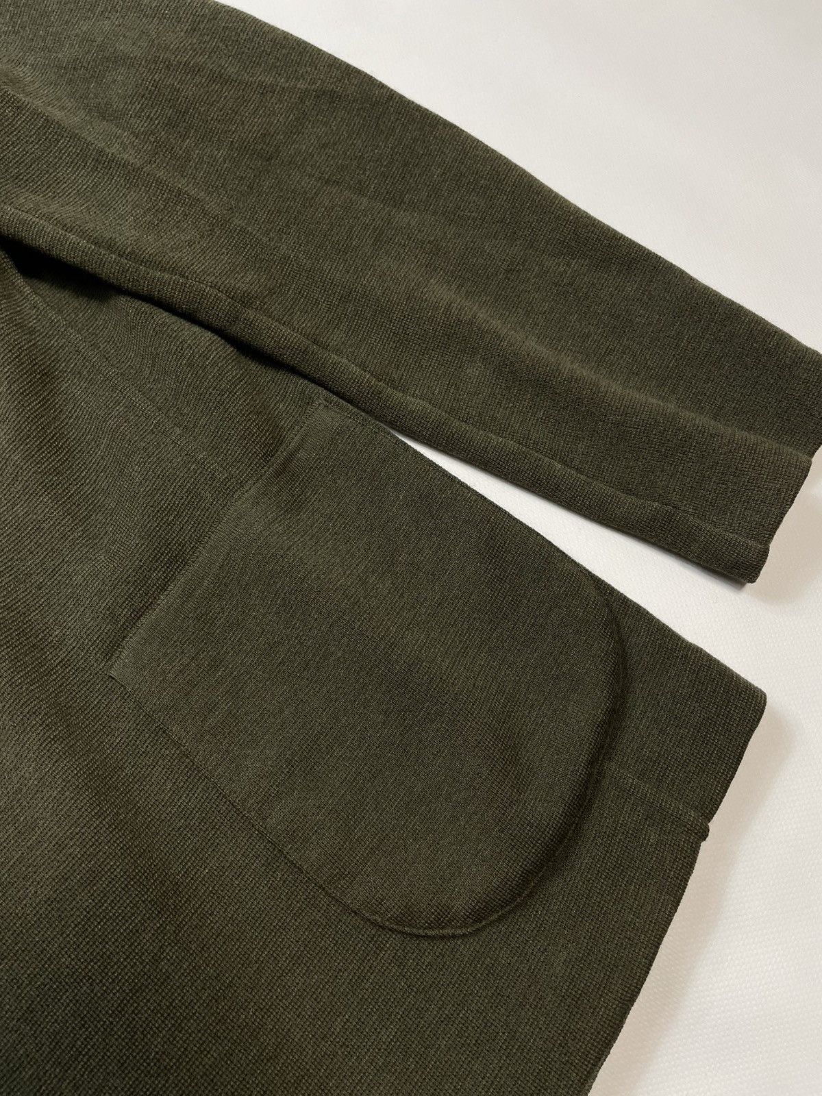 Gran Sasso Gran Sasso Olive Green Travel Virgin Wool Blazer Size 50 Size 50S - 4 Thumbnail