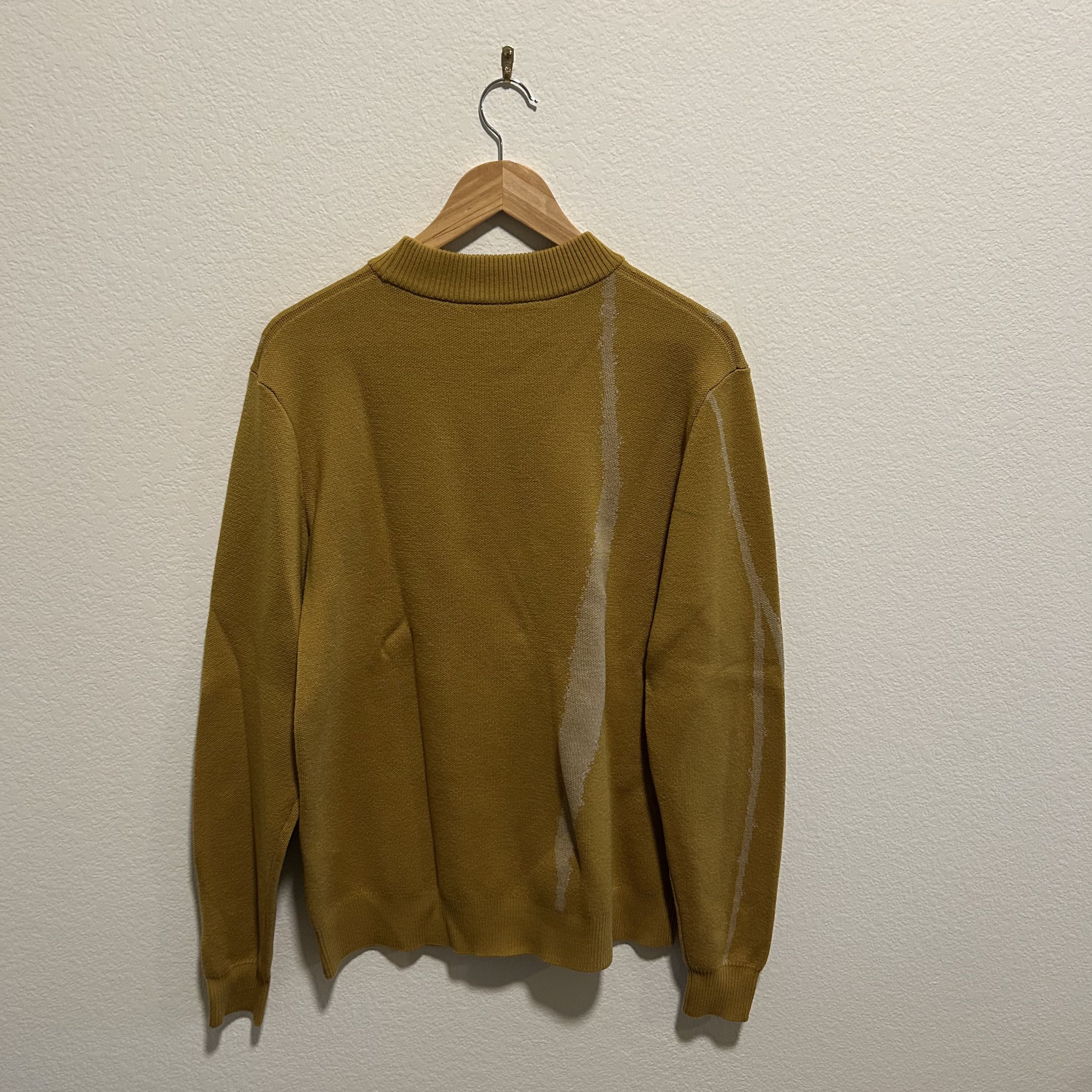 A-COLD-WALL* Worn Once - ACW Yellow knit ribbed collar sweater Size US XL / EU 56 / 4 - 4 Thumbnail