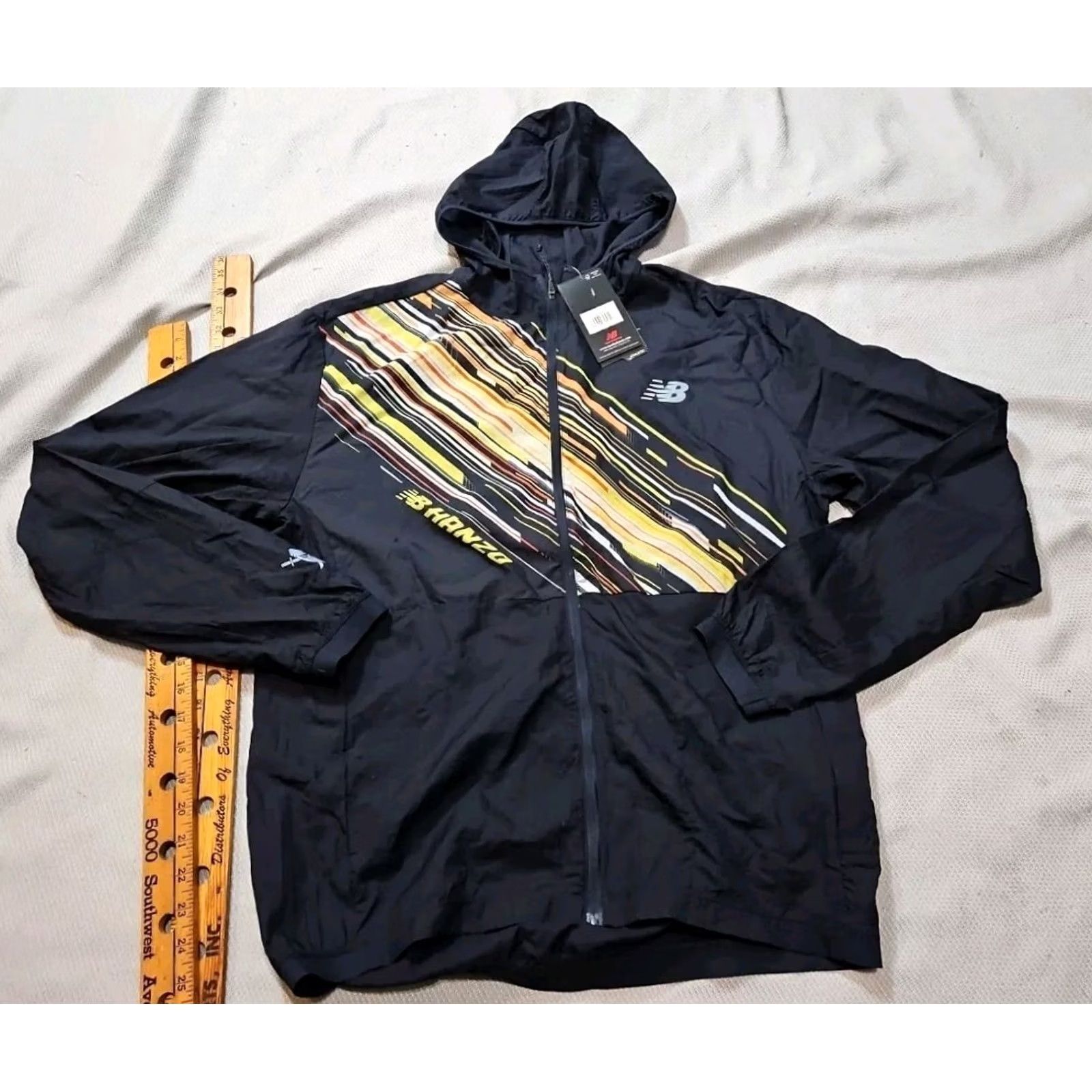 New Balance New Balance Jacket Mens M Black Hanzo Lightweight Hoodie Soccer Football Shirt Size US M / EU 48-50 / 2 - 2 Thumbnail