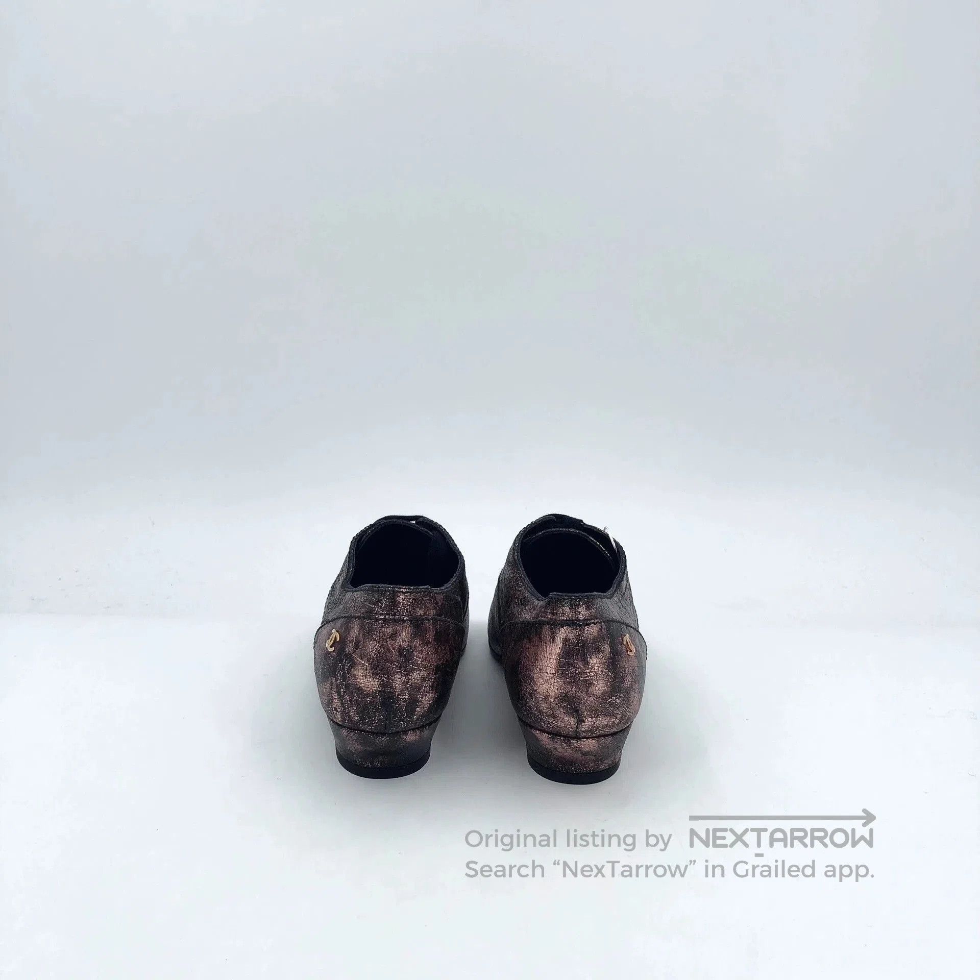 Chanel Chanel Pink Gold Logo Leather Pointed Shoes. Size US 5.5 / EU 38 - 4 Thumbnail