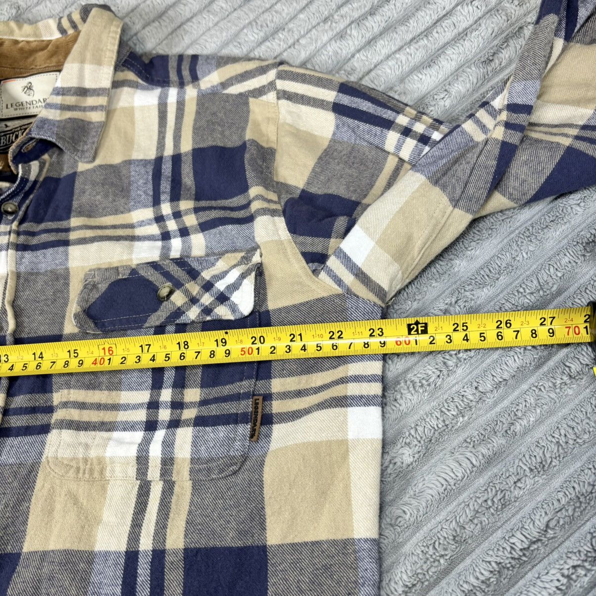 Other Legendary Whitetails Flannel Shirt Men Large Tall Blue Plaid Size US L / EU 52-54 / 3 - 9 Thumbnail